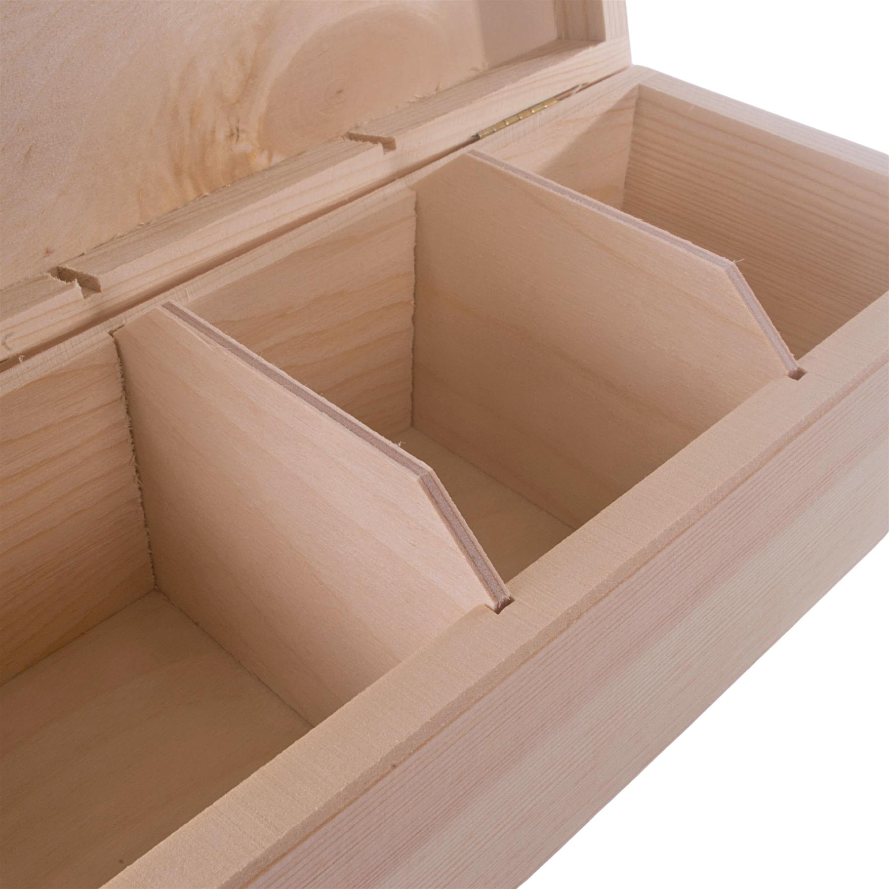 Holz Länglich Tee Box Ordnung Aufbewahrung Organizer Einfach Halter Etui 2-4 Fächer - Bild 34 von 48