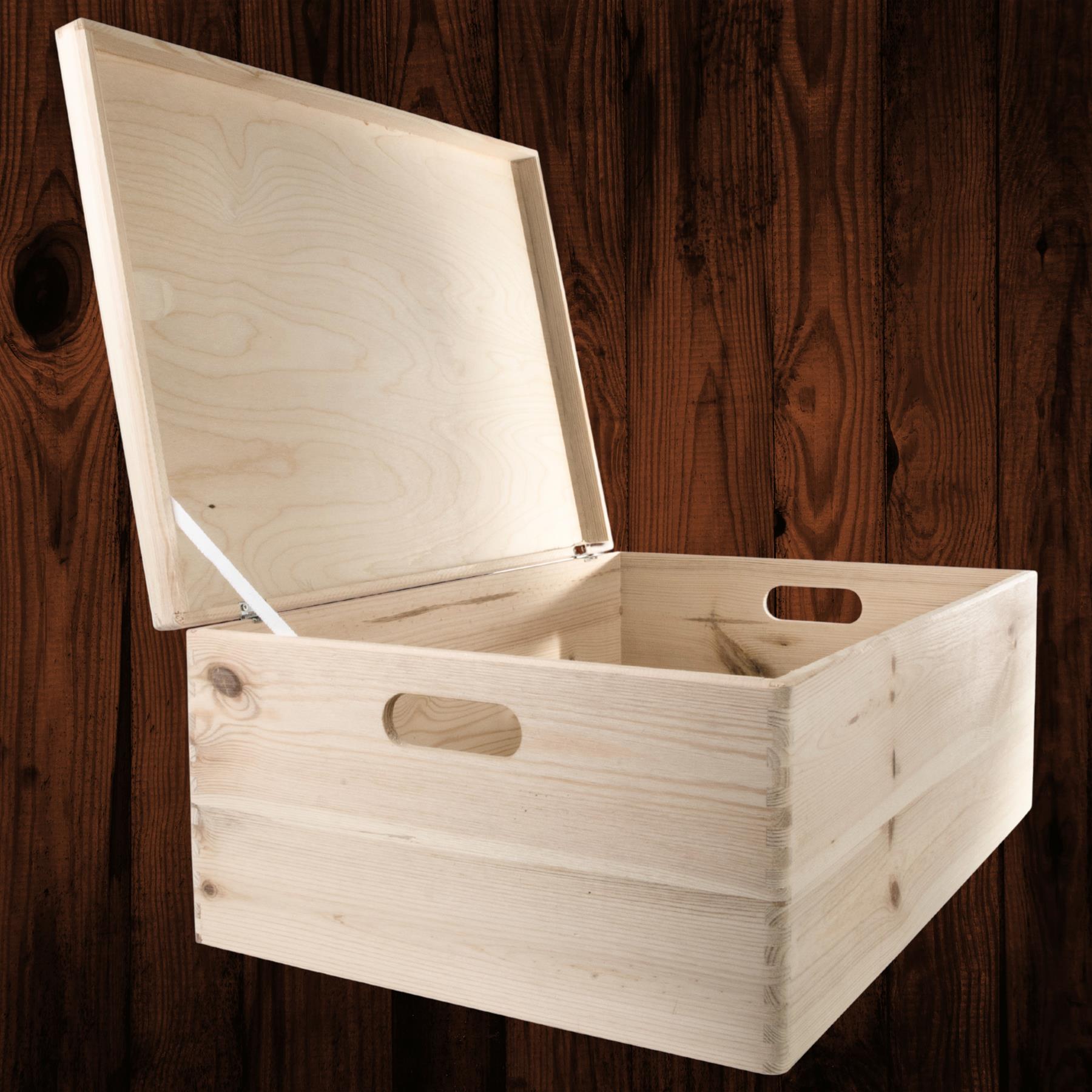 Under-bed Wooden Unfinished Containers | Choice of Sizes | Keepsake Chests w/Lid - Picture 64 of 72