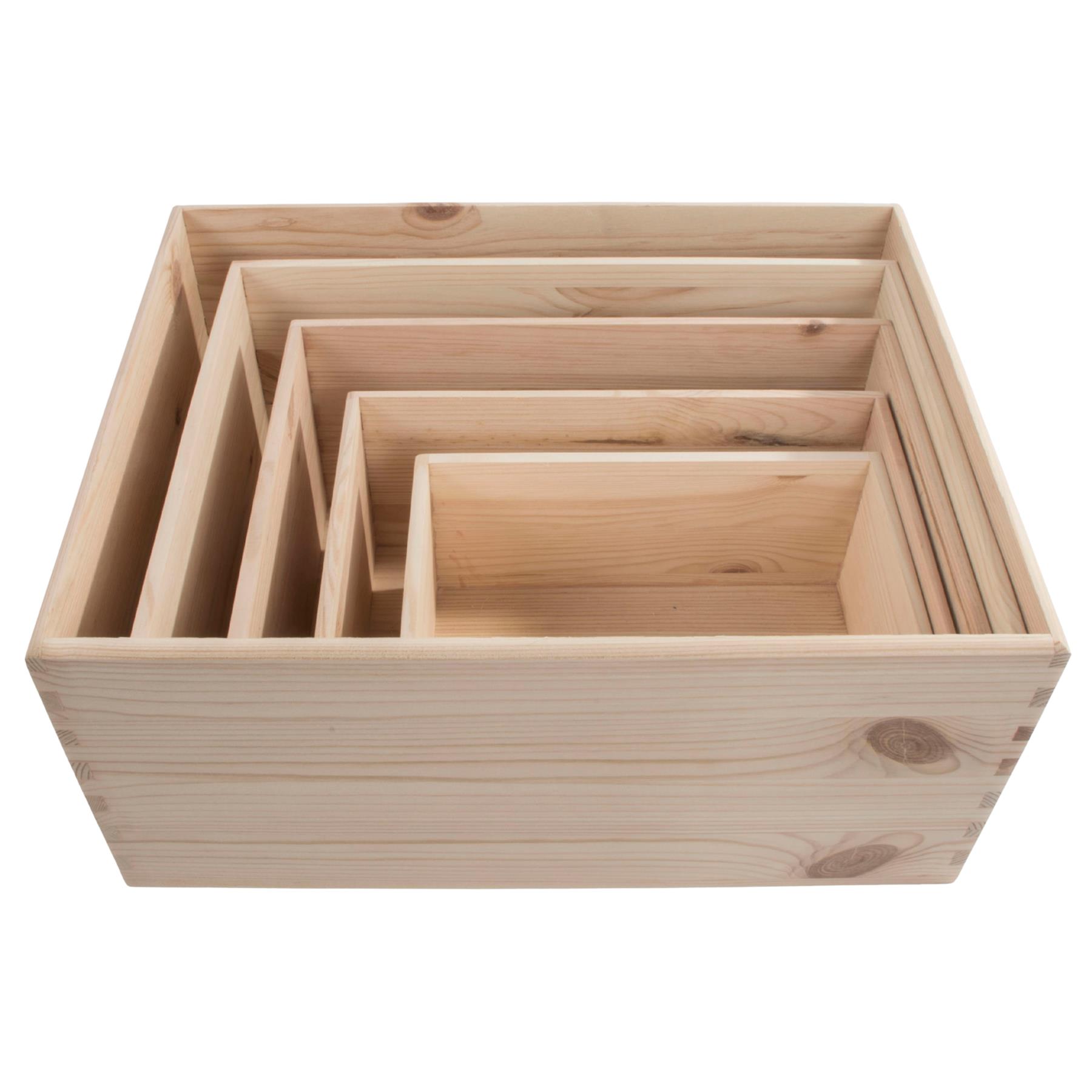 Pine Crate Chest Wooden Storage Box / 5 Sizes / Open Top / For Craft Decoupage - Picture 54 of 57