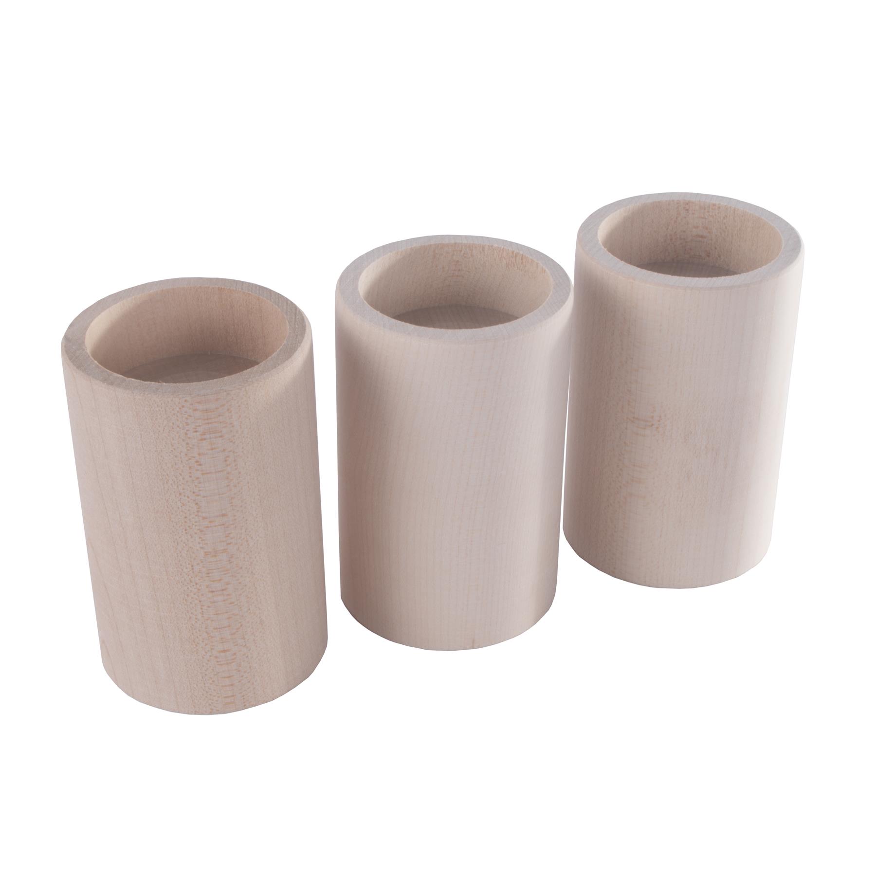 Round Traditional Beechwood Tea Light Candle Holders / Decorative / Unpainted - Picture 20 of 46