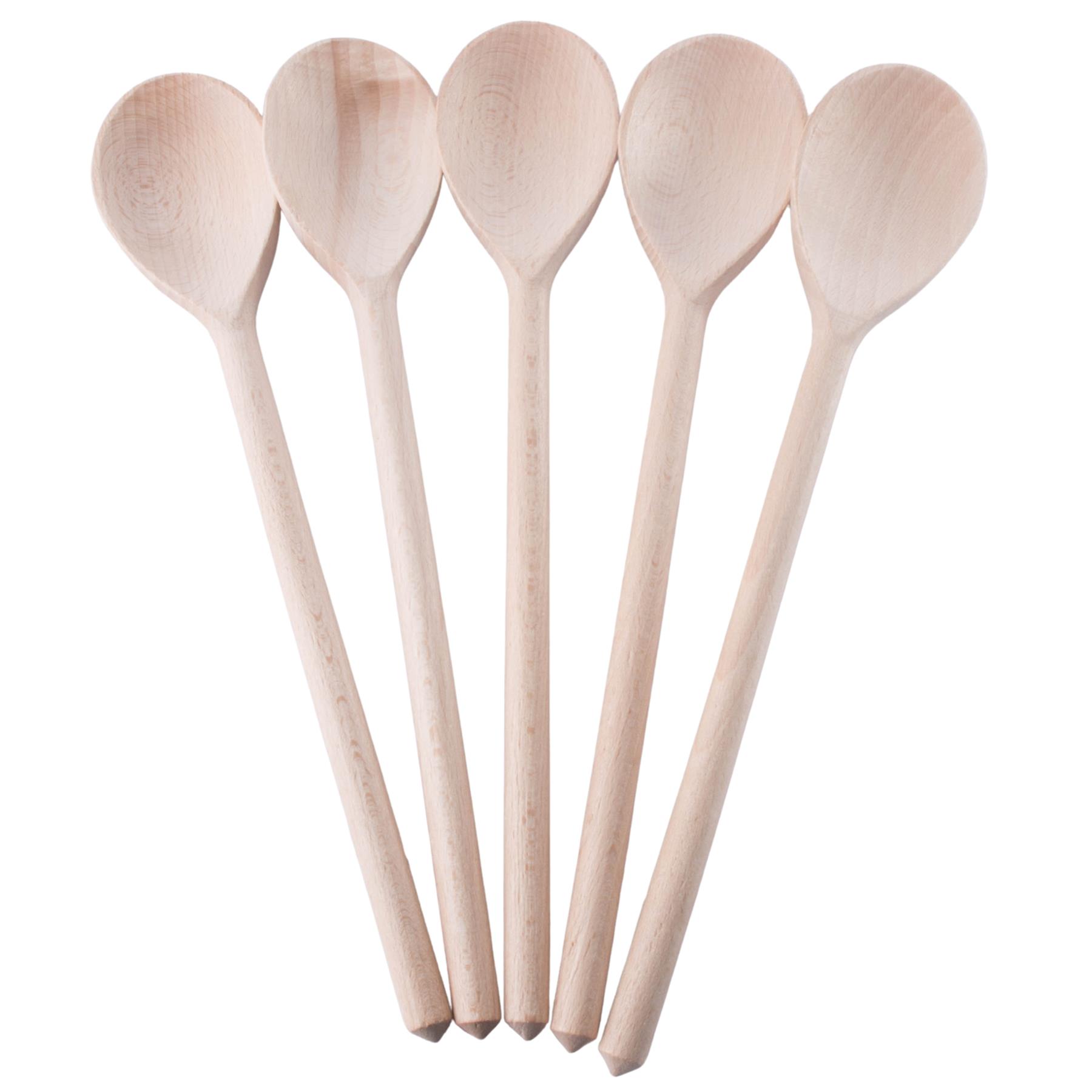 Regular Wooden Spoon 30cm (12") Long Beechwood Non-Stick Turner Kitchen Cooking - Picture 33 of 52
