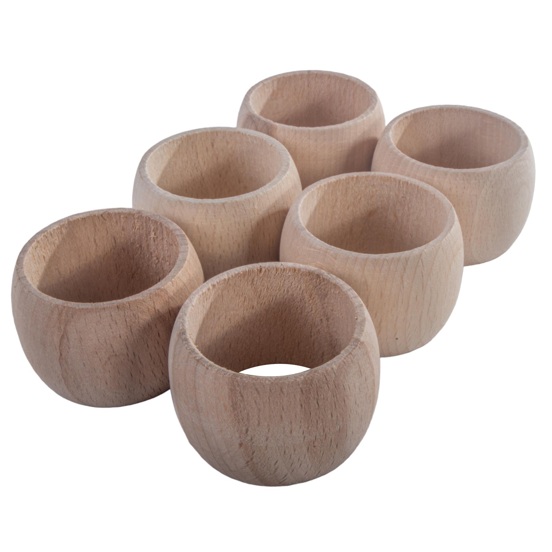 Wooden Napkin Rings Round Serviette Holders Party Dinner Tabletop Dining Decor - Picture 21 of 29