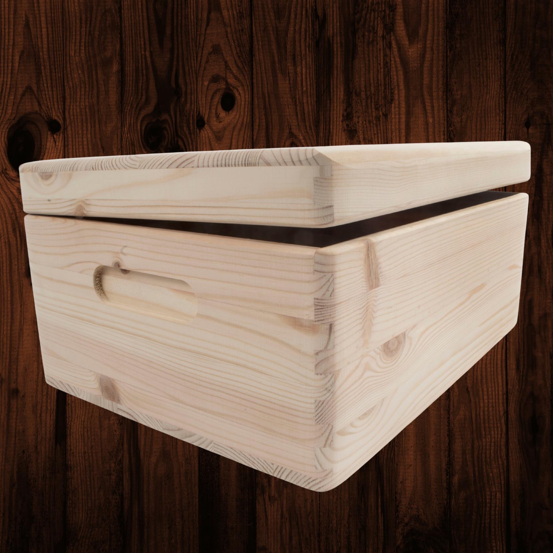 Wooden Lidded Decorative Memory Storage Chest Boxes / 5 Sizes / Small to Large - Picture 38 of 58