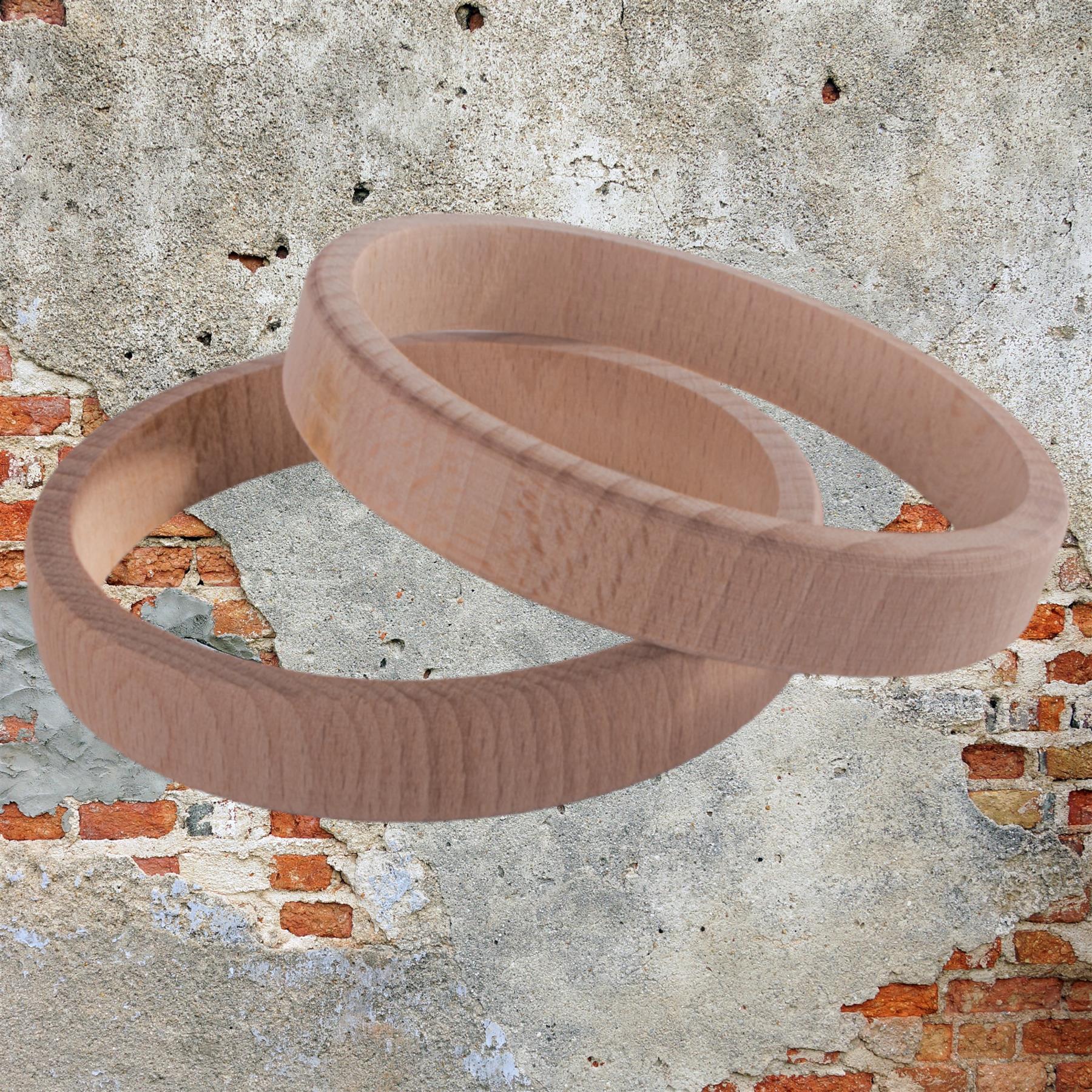 Flat Natural Unfinished Wooden Bracelet Bangles Wristlet Craft DIY Decorating - Picture 15 of 71