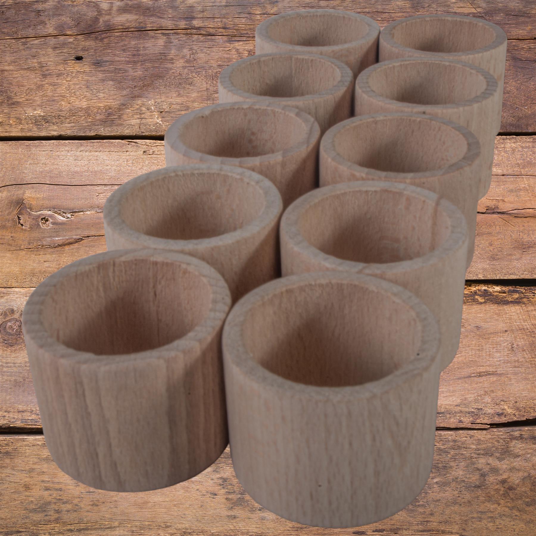Wooden Napkin Rings | Various Designs | Round Decorative Holders For Craft DIY - Picture 50 of 50