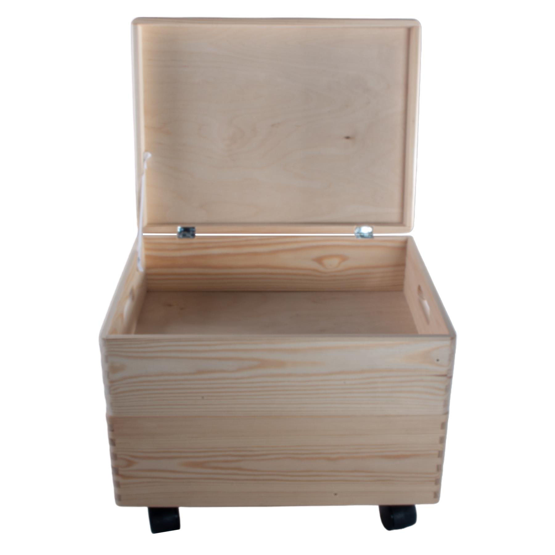 2-6 Stufen Kiefer stapelbar Holz Aufbewahrungsboxen Deckel Räder | Einfach Unlackiert Zum Selbermachen - Bild 6 von 41