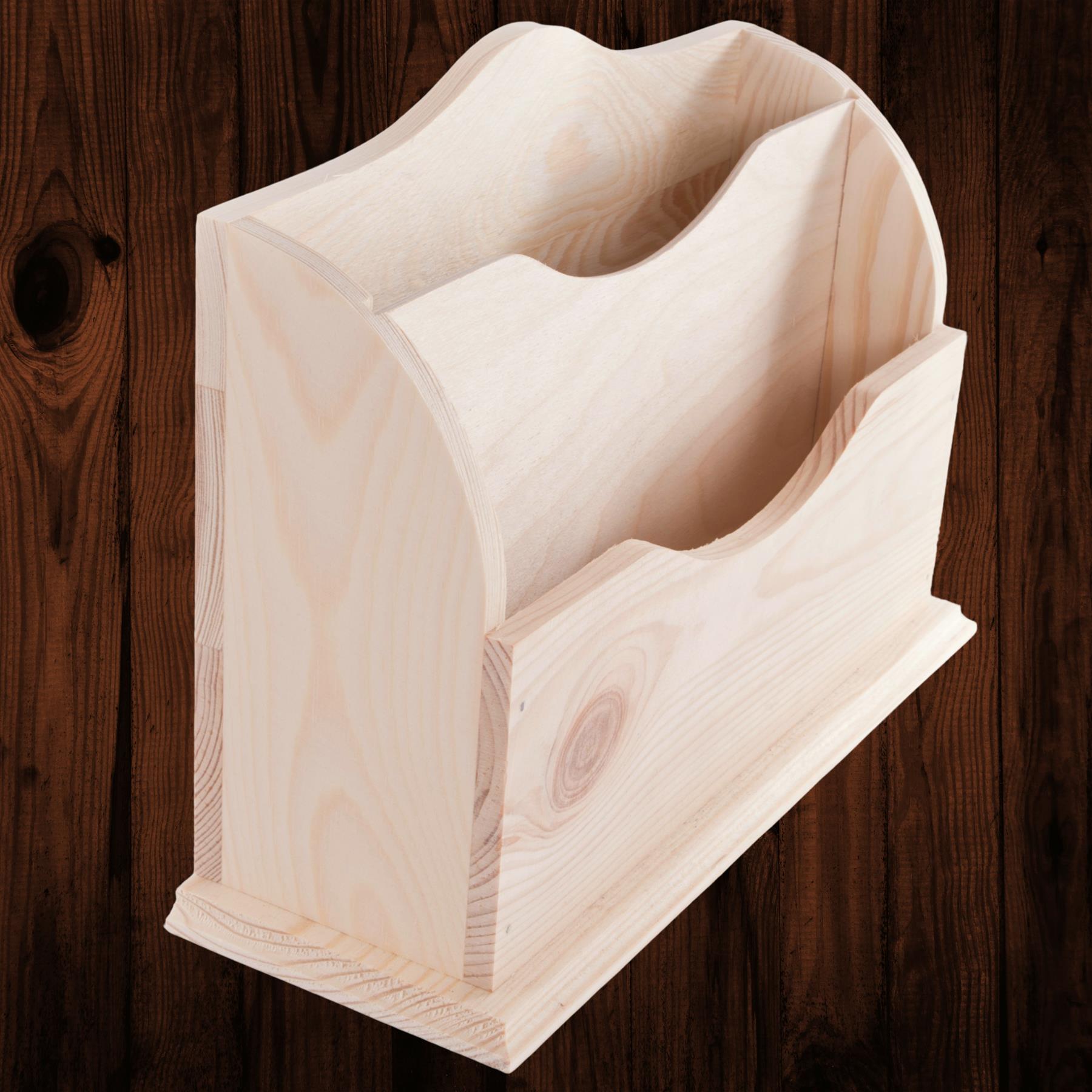 Wooden Letter Rack | Various Shapes | Mail Entry Display Sorter | Plain Wood - Picture 34 of 48