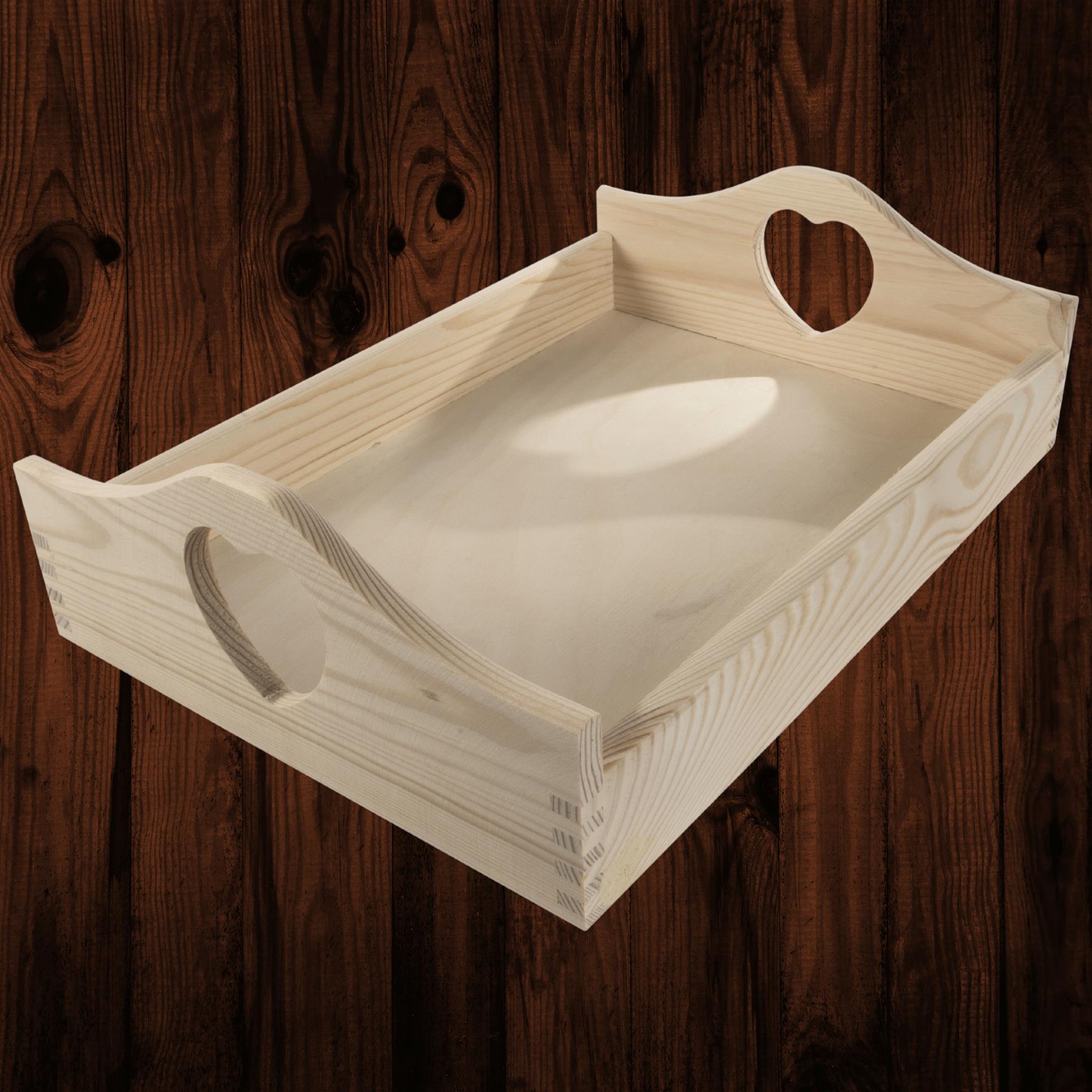 Decorative Serving Trays | Plain Pinewood | Tea Coffee Milk Breakfast Parties - Picture 51 of 144