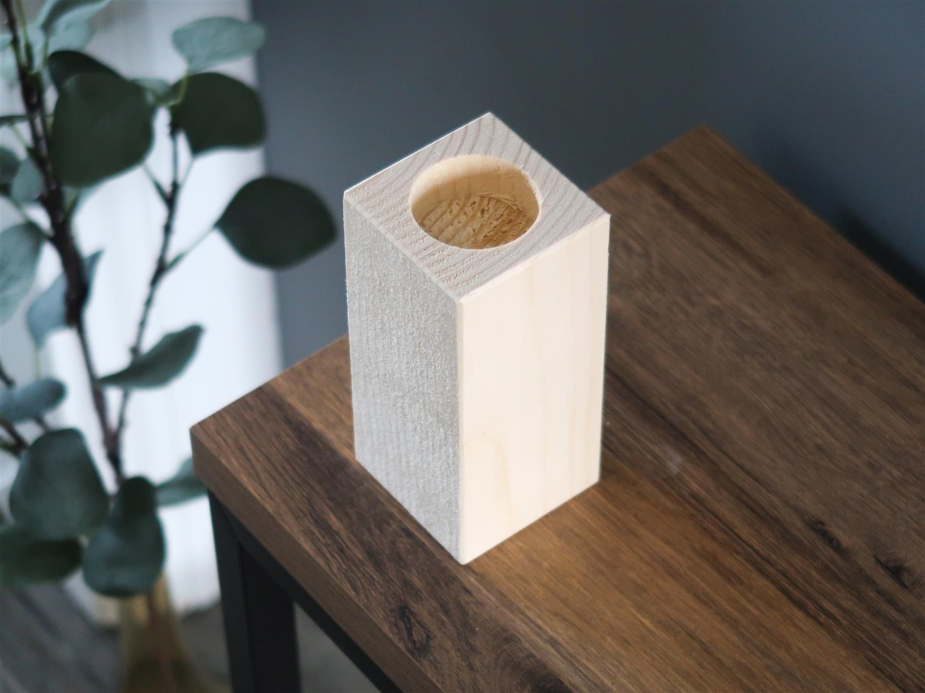 Kiefernholz einfacher Tee Licht Kerzenhalter/Holz Kerzenhalter zum Dekorieren Handwerk - Bild 19 von 47