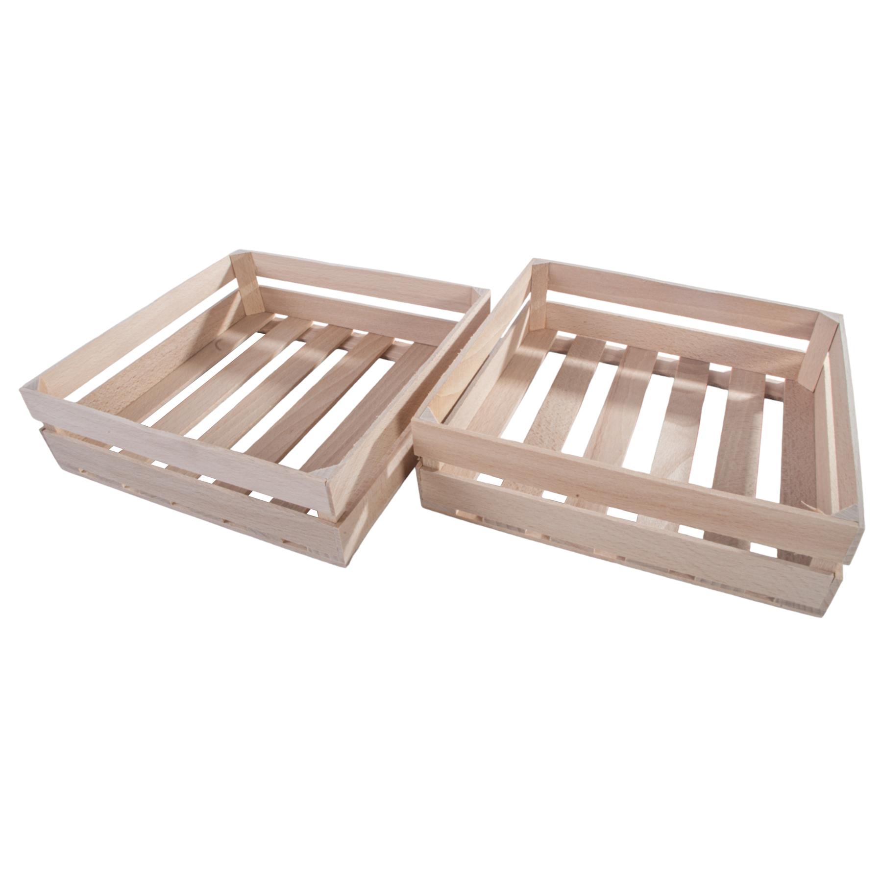 Small Square Wooden Crates Decorative Display Box Organisation Basket Plan Wood - Picture 22 of 31