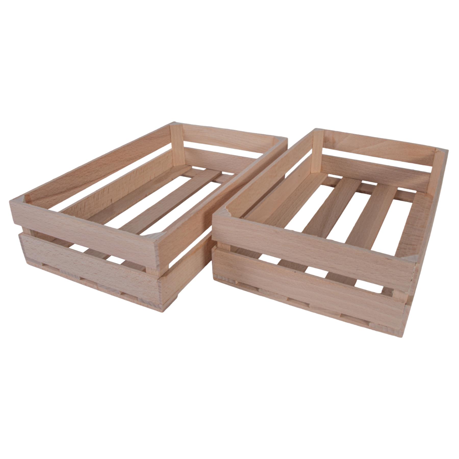 Small Wooden Crates Decorative Display Shelf Box Organisation Basket Plan Wood - Picture 23 of 32