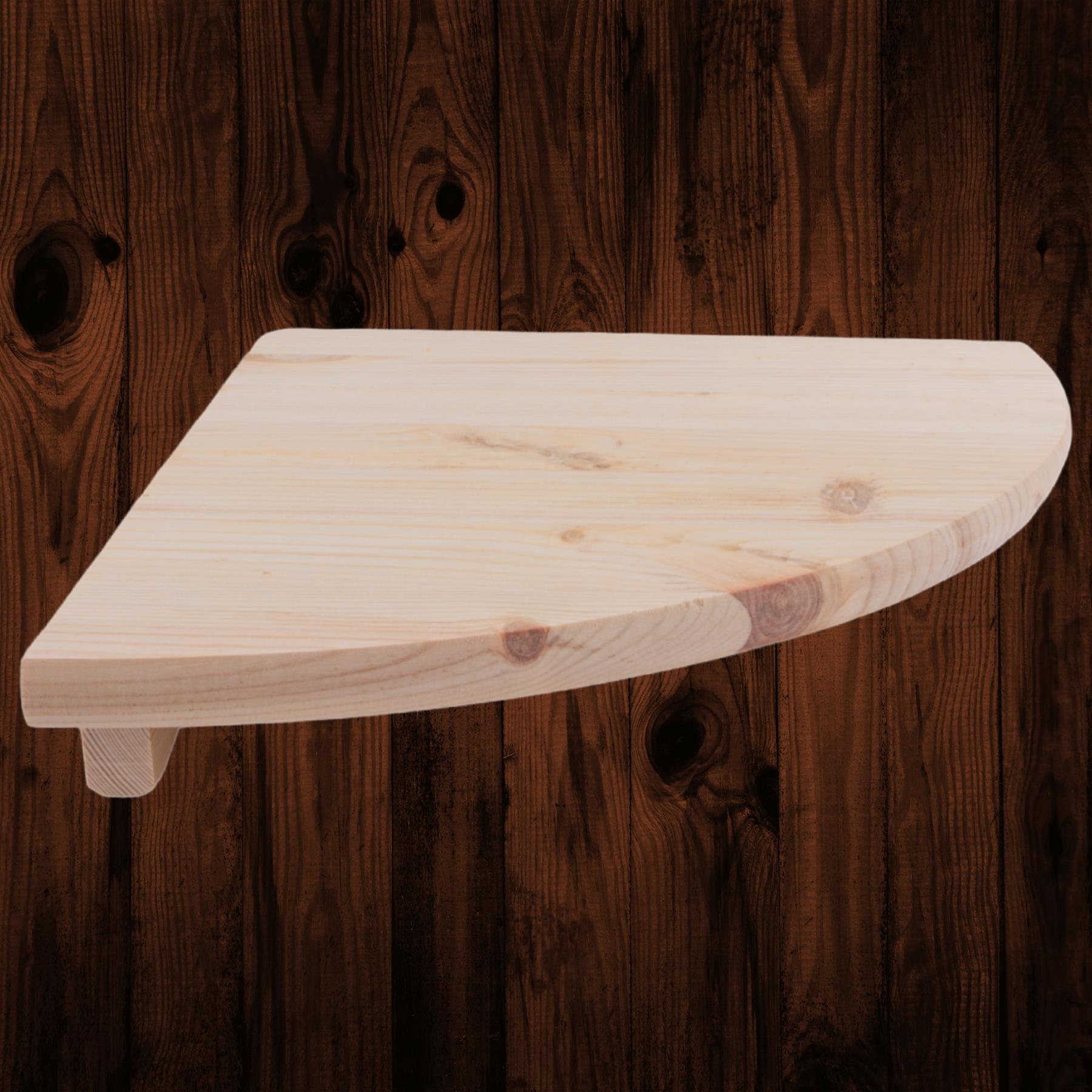 Natural Wooden Corner Shelf / 3 Sizes / Pine Floating Wall Display Shelves DIY - Picture 17 of 39