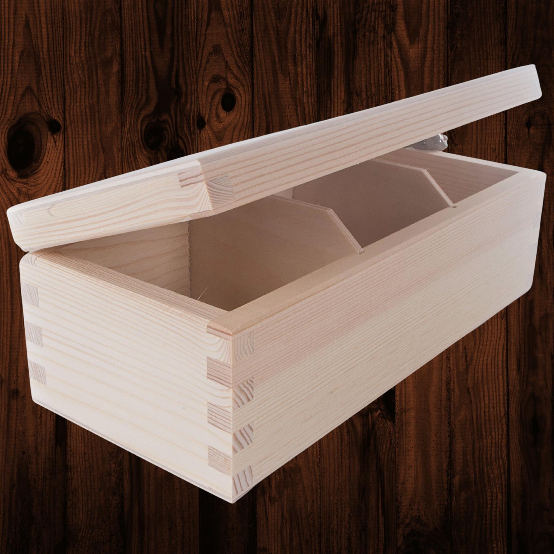 Holz Länglich Tee Box Ordnung Aufbewahrung Organizer Einfach Halter Etui 2-4 Fächer - Bild 29 von 48