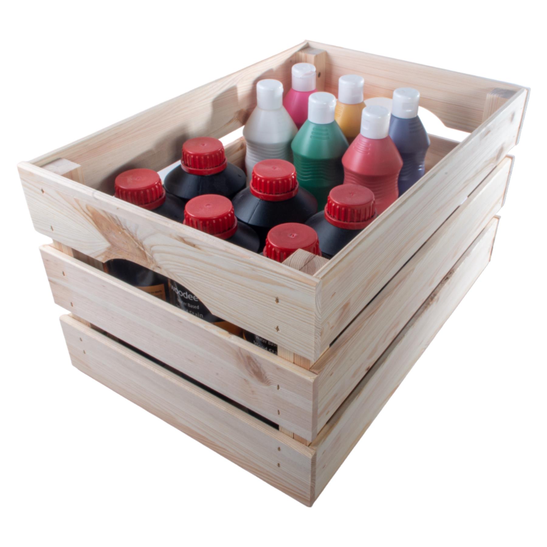 Large Wooden Crate With Wheels |1-4 Tier| Plain Pine Saving Space Storage Box - Picture 53 of 60