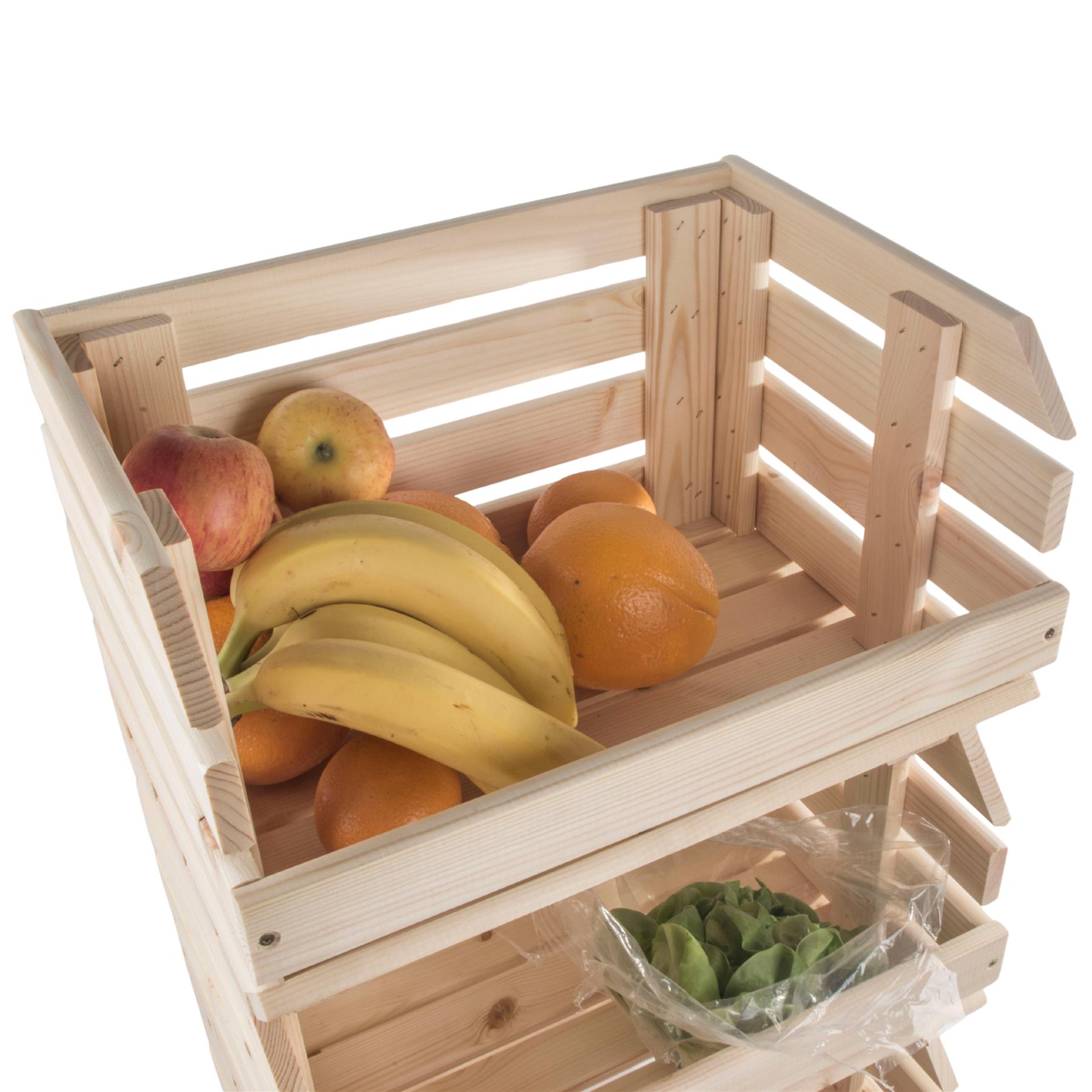 Wooden Unpainted Stackable Storage Box Crate Container Display Unit 1-3 Tier - Picture 45 of 49