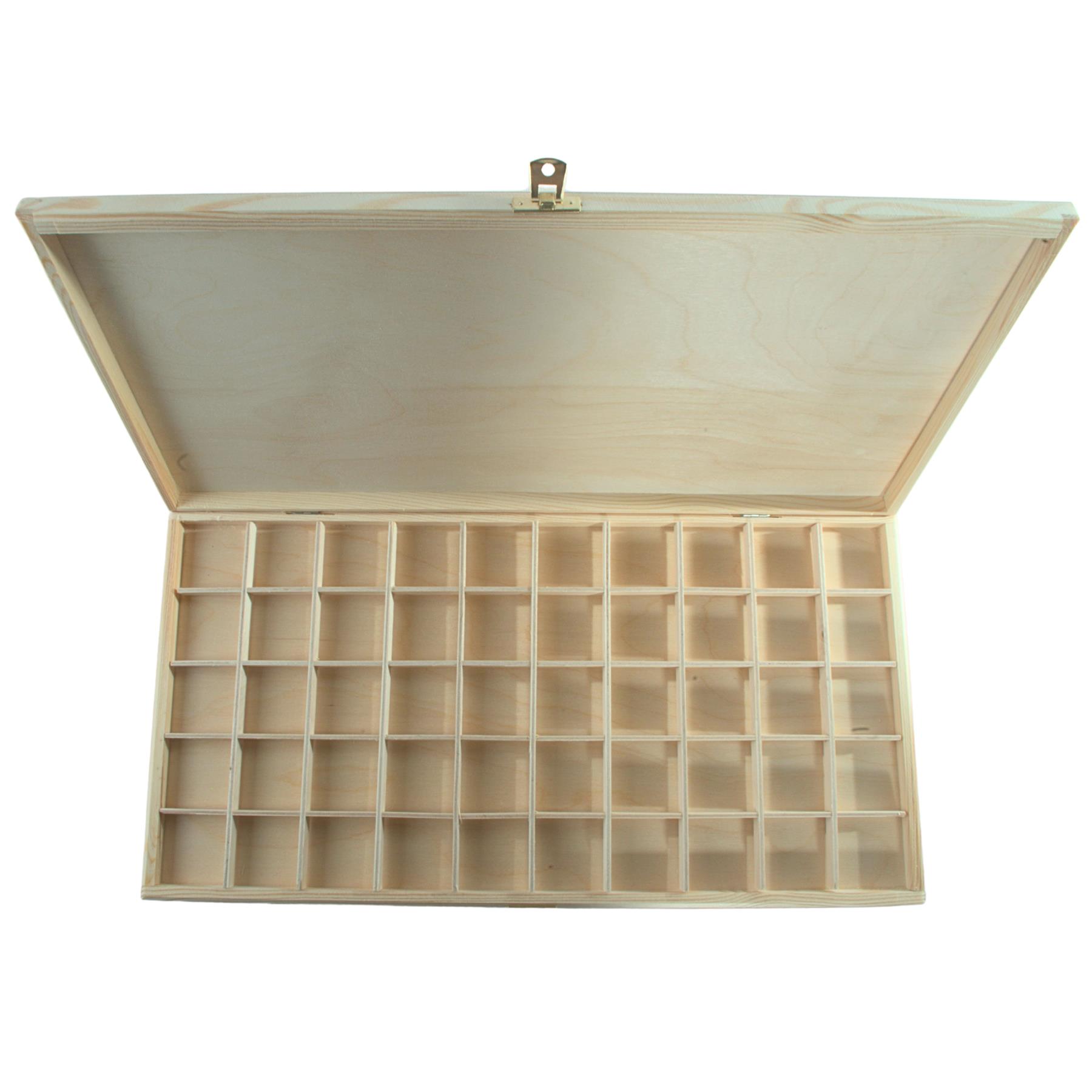 Wooden 40/50/70 Grids Gemstone Bead Jewellery Boxes Removable Dividers Organiser - Picture 46 of 48