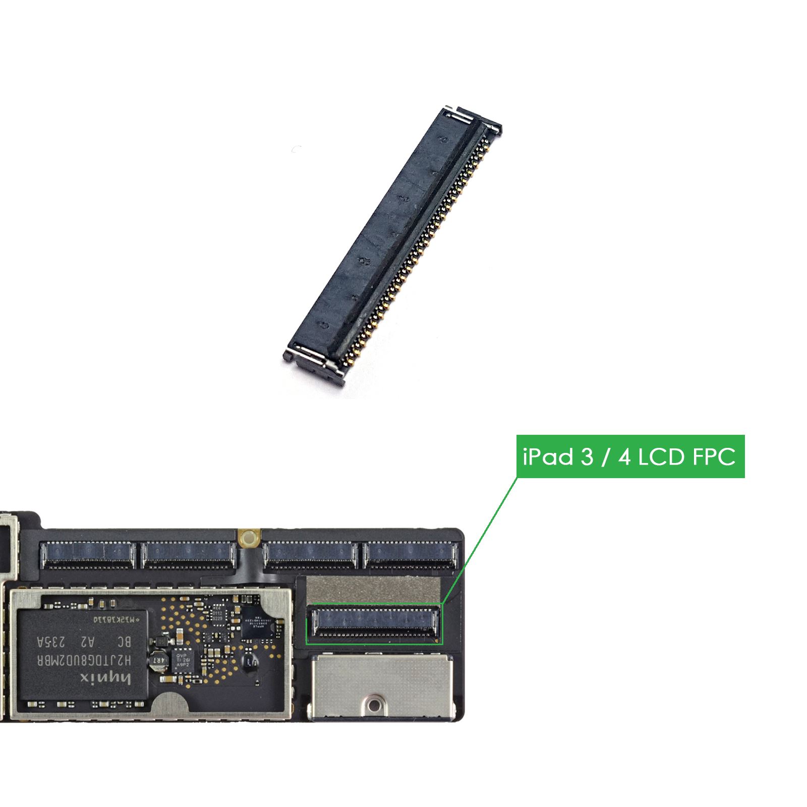 LCD Display FPC ZIF Connector Socket Plug for Apple iPad 3 & iPad 4 Motherboard 5060549570810 eBay