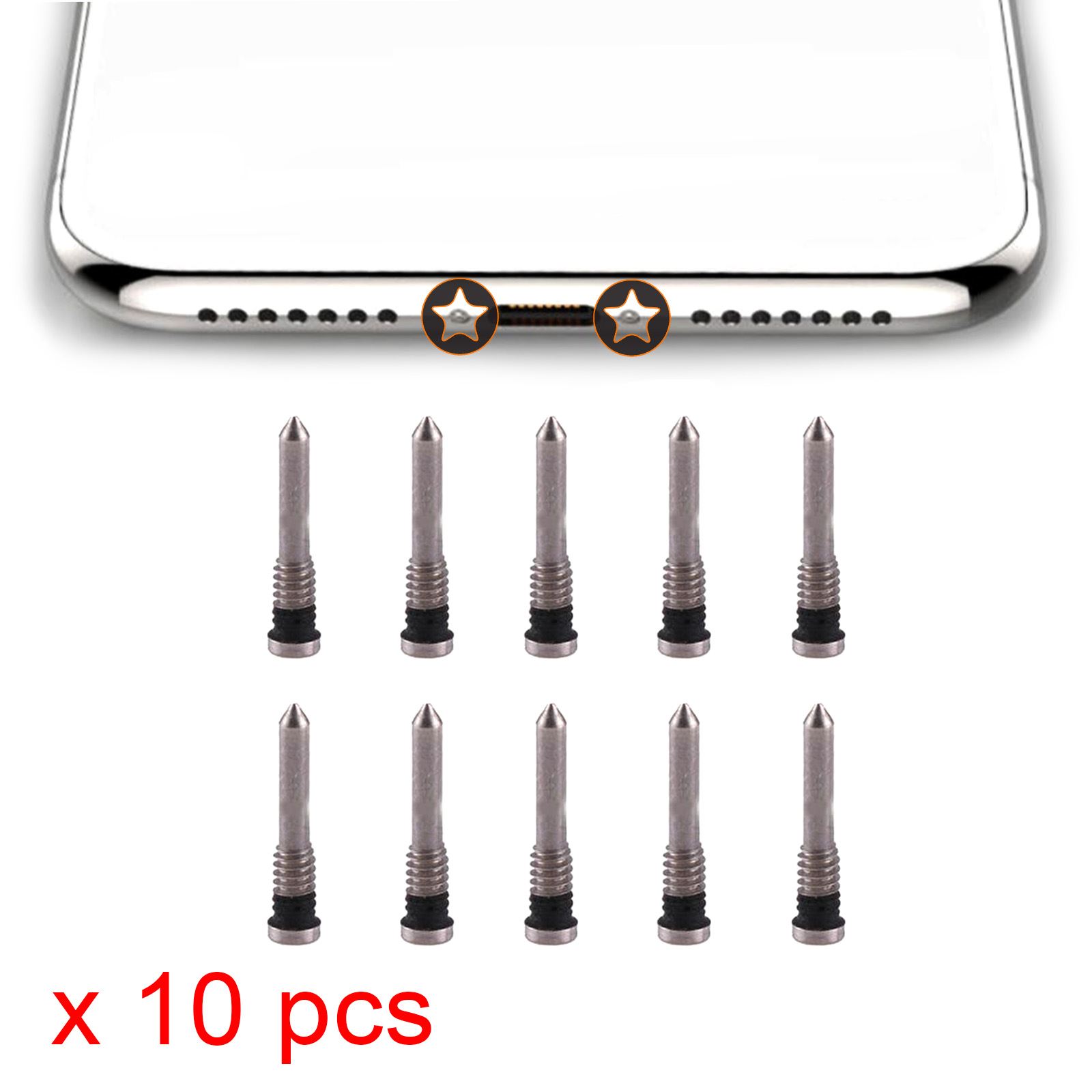 10x Apple iPhone 6//6s pentalobe LCD-sustituto tornillos oro 5 Point screws TORX