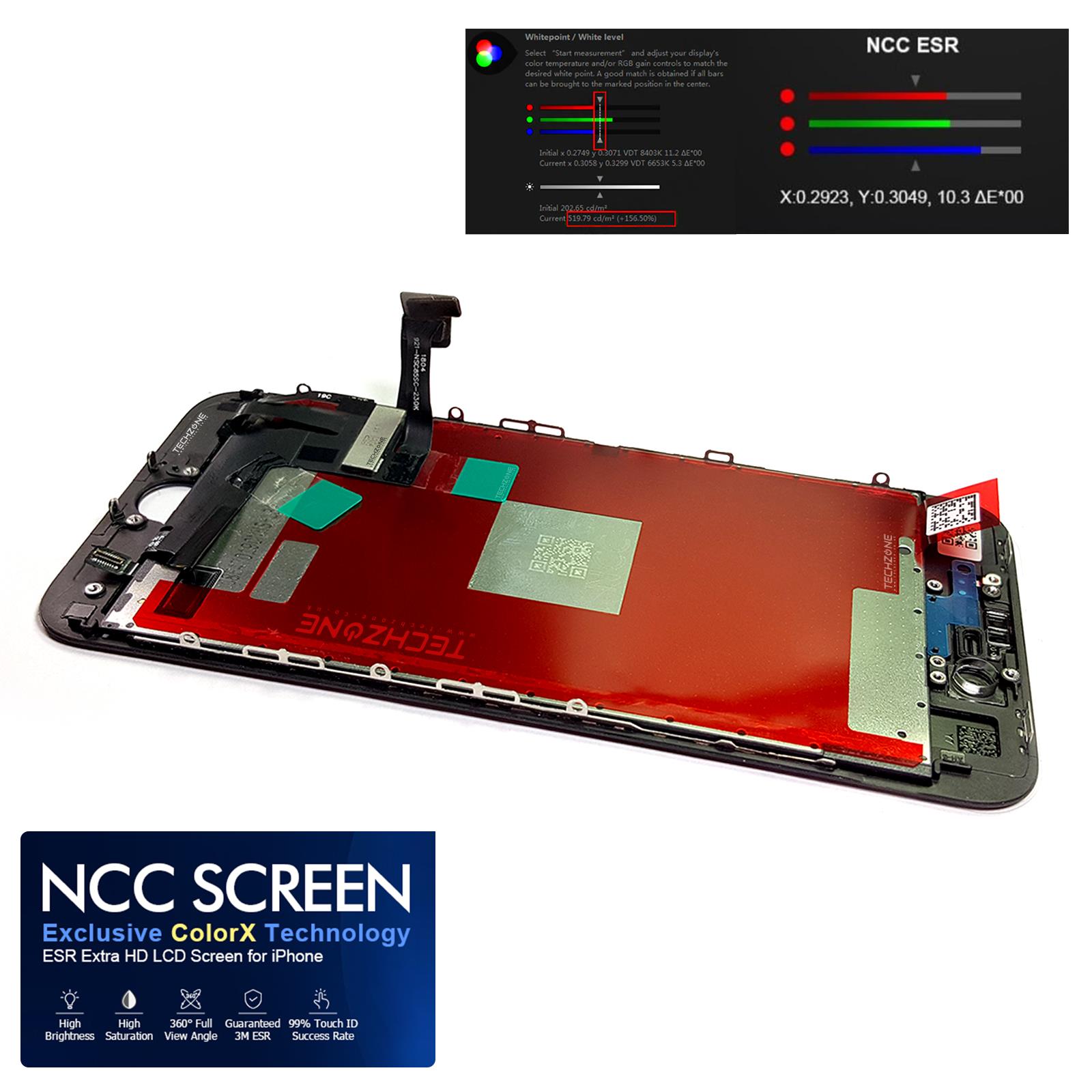 NCC BSG schwarz präzise Farbe getestet LCD Screen Display