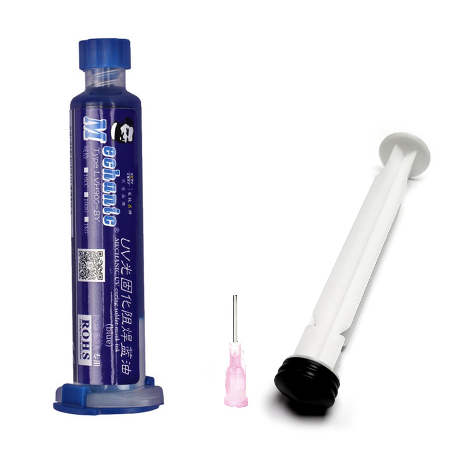 MECHANIC UV Curable Solder Mask Soldering PCB Repair Paint 10cc & Plunger - Picture 8 of 12