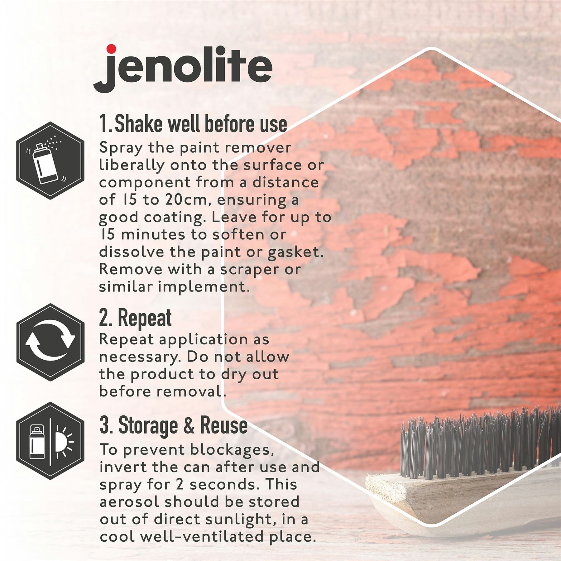 Jenolite Industrial Strength Paint Stripper & Remover Spray - 400ml - Picture 17 of 21