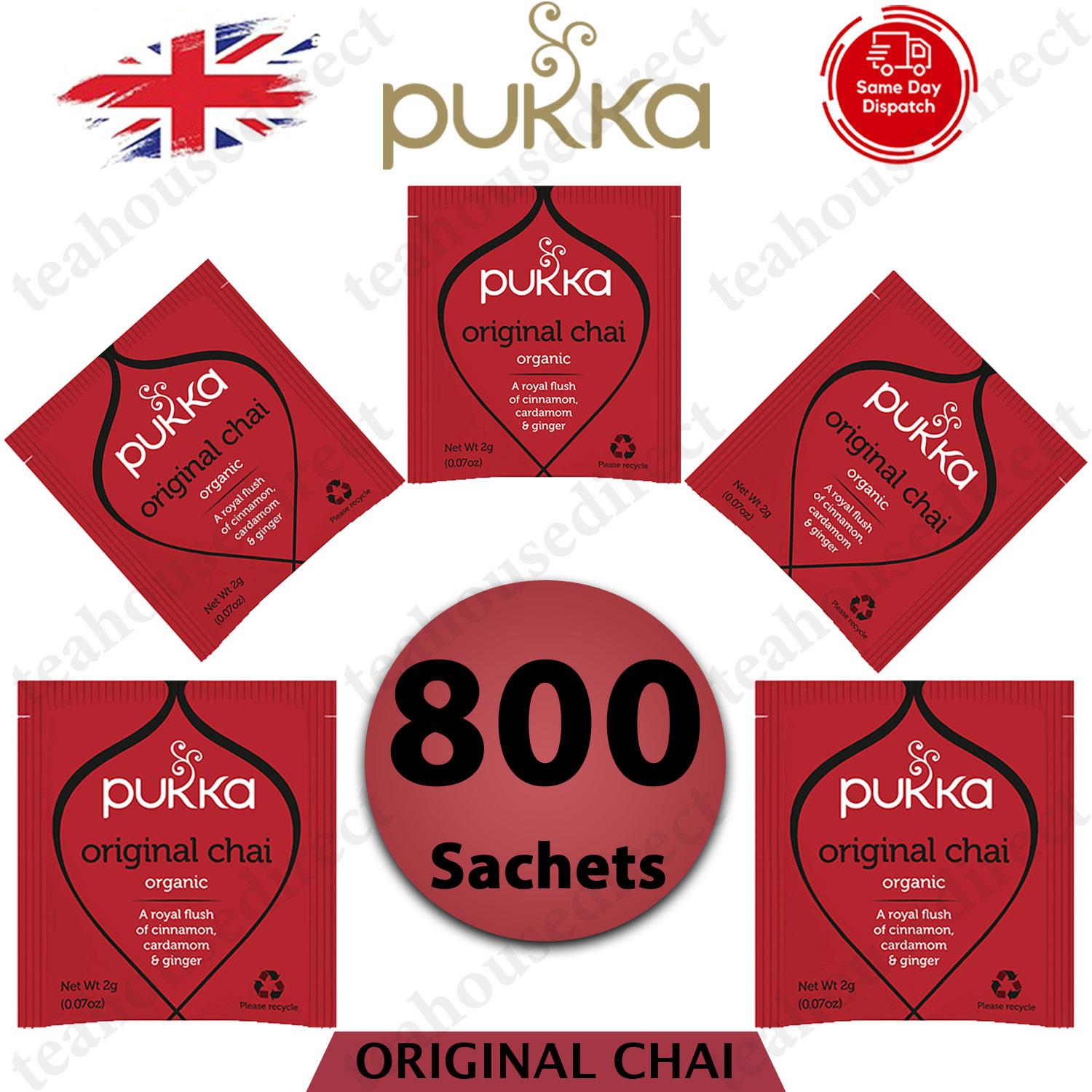 Pukka Herbal Organic Teas Tea Sachets Original Chai (20 to 1000