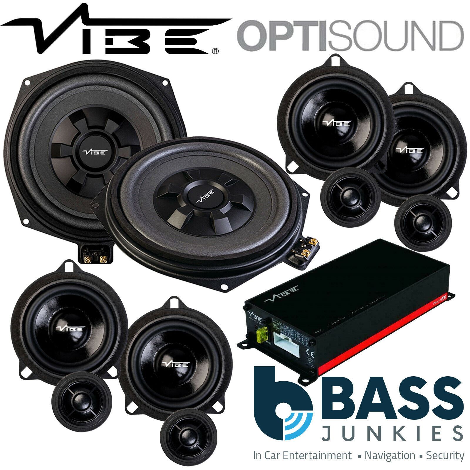 Vibe BMW 5 Series F10/F11 Underseat Subs & Front Rear Speakers & Amp