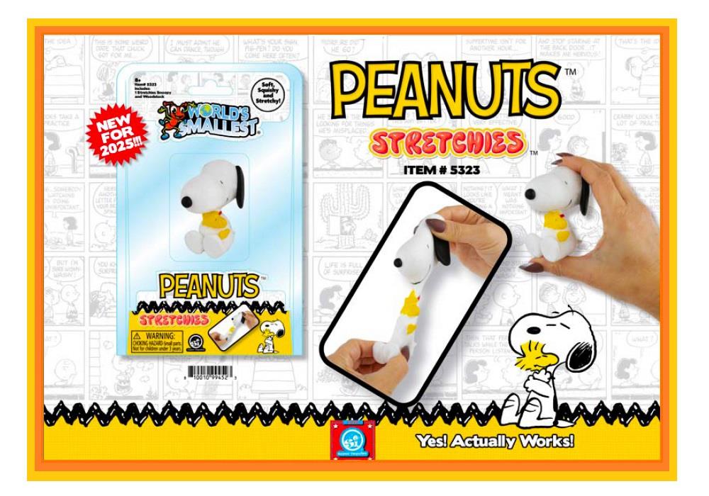 New World's Smallest Peanuts Stretchies Snoopy & Woodstock 5323 | eBay