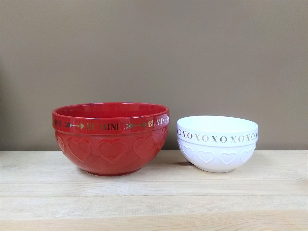 Martha Stewart Collection Ceramic Valentine's Day Mixing Bowls, 2 Piece Set 689439536757 eBay