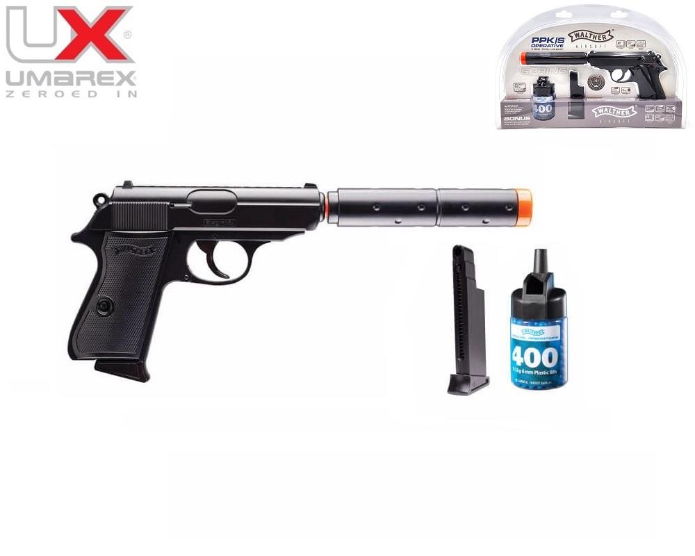 New Umarex Walther PPK/S Operative Kit Airsoft Spring Pistol w