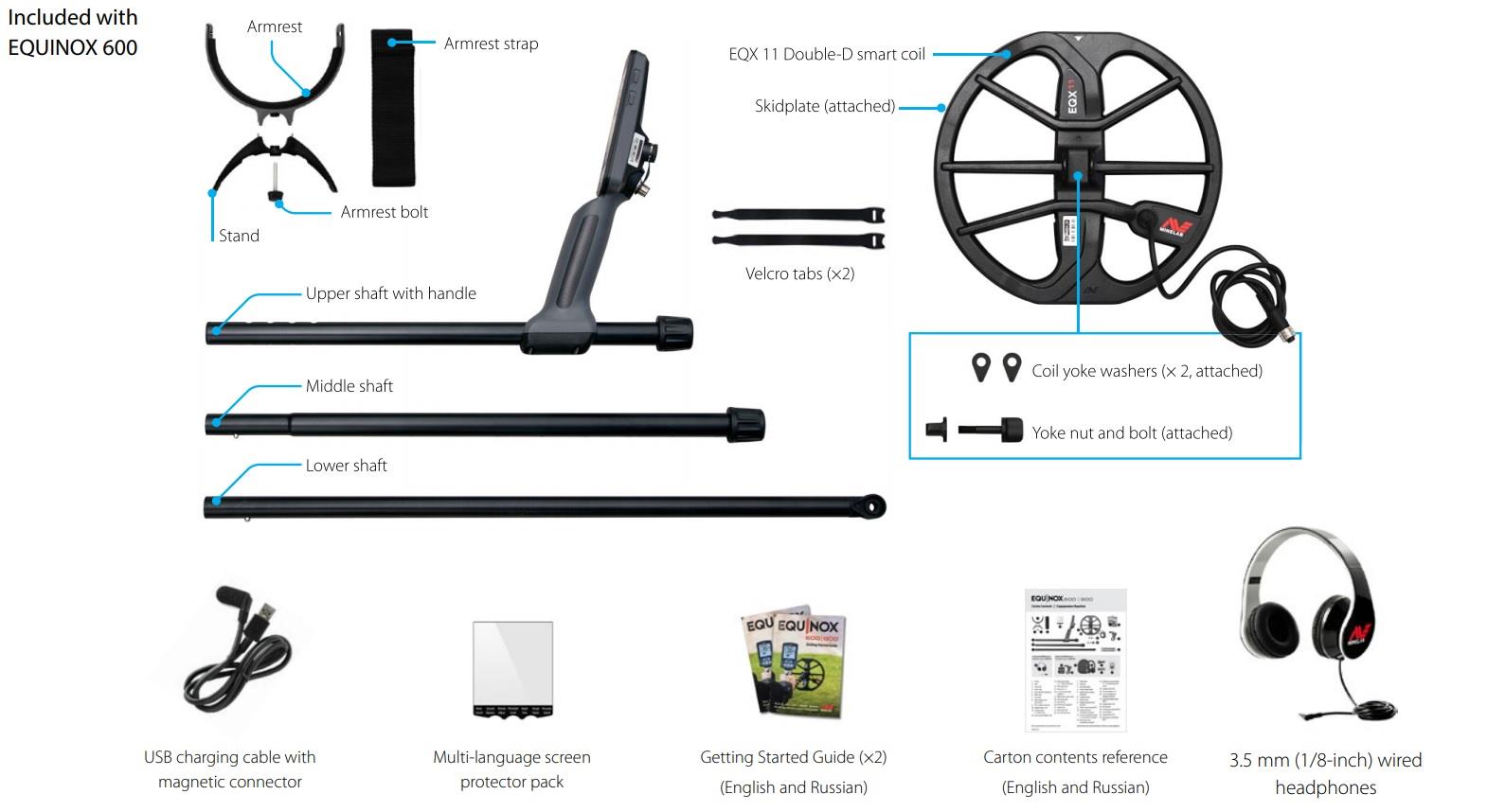 New Minelab Equinox 600 All-Terrain Multi-Purpose Metal ...