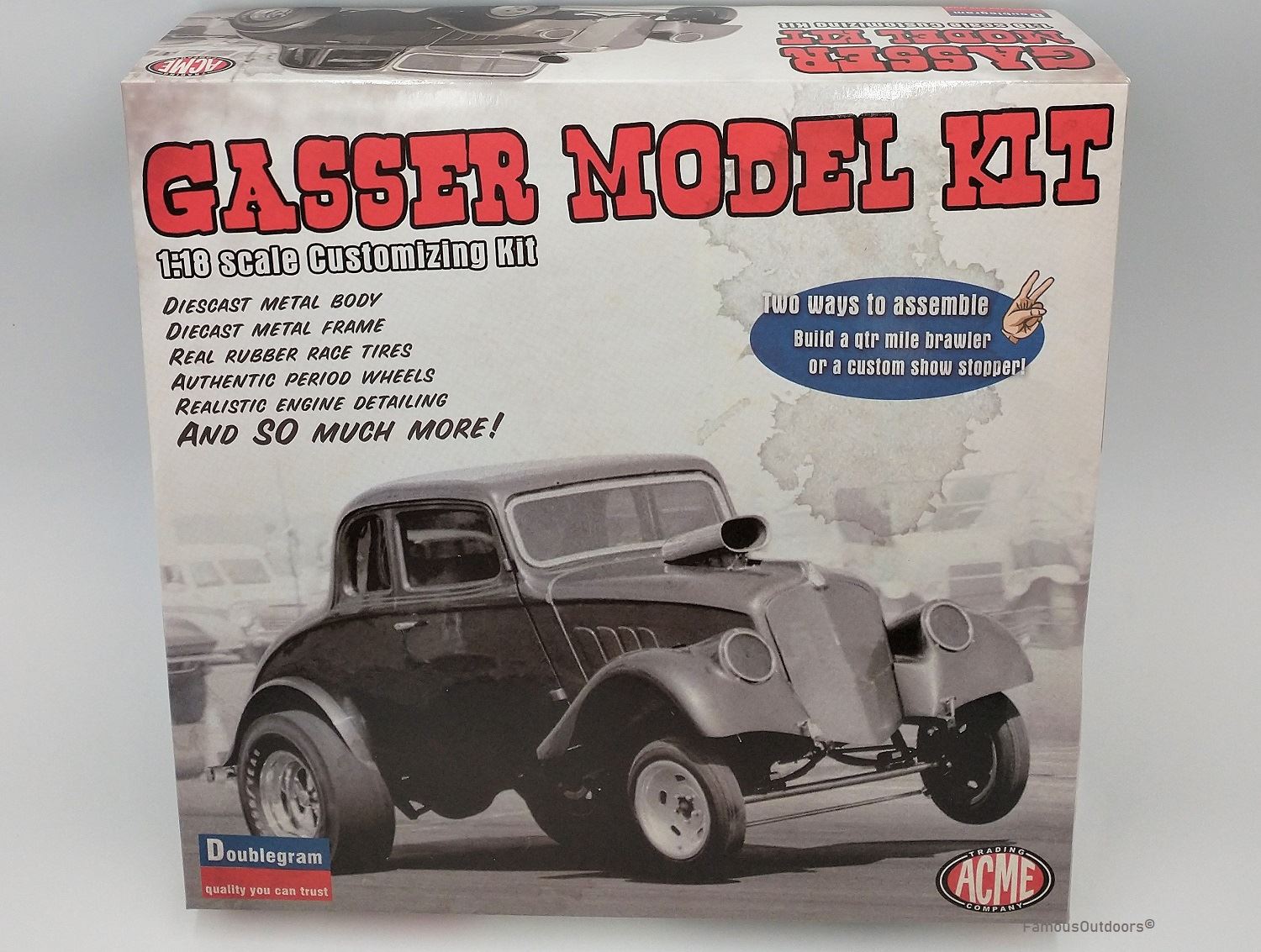 Acme 1:18 Scale 1933 Willys Gasser 2-in-1 Diecast Metal