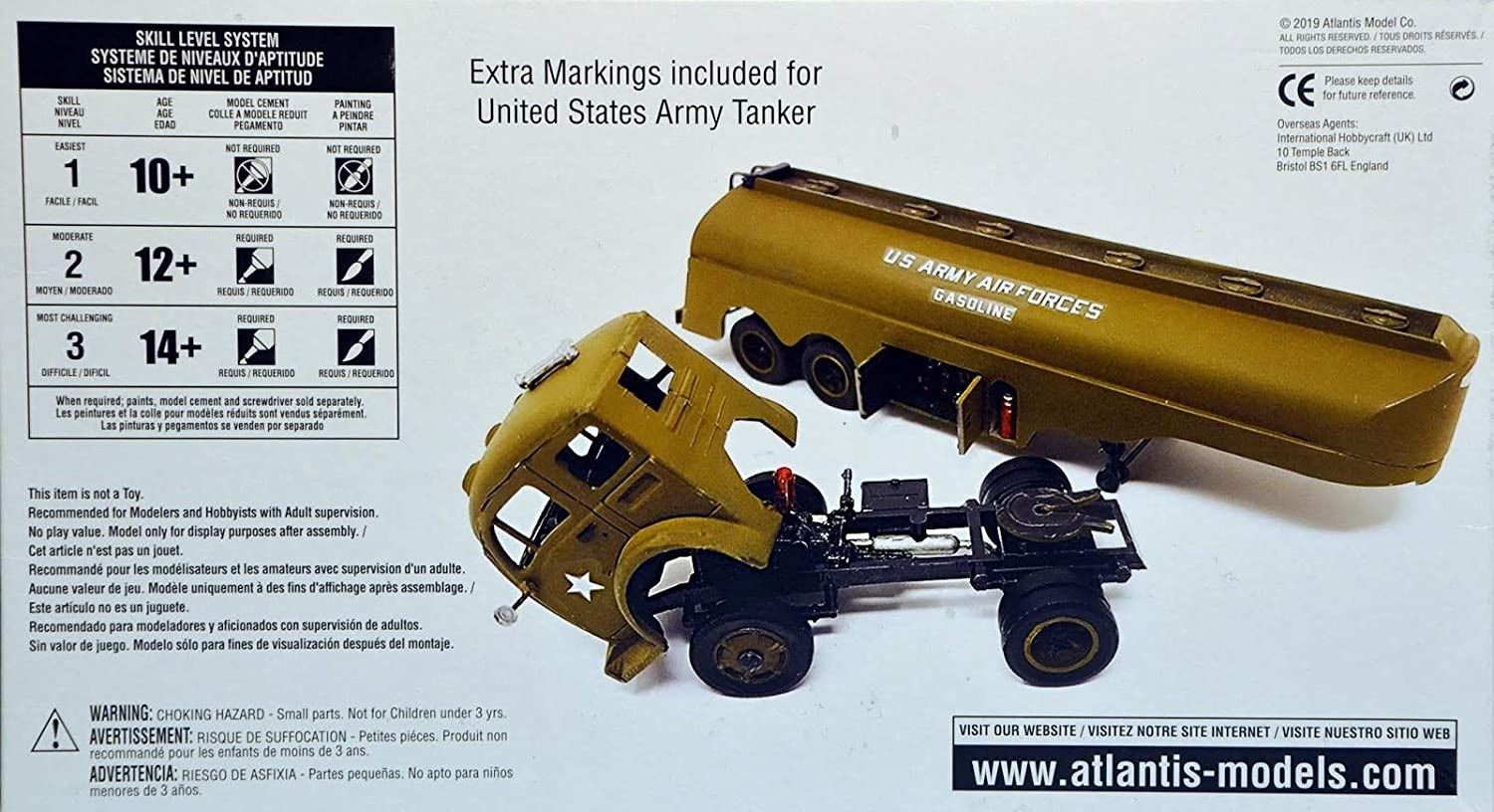 New Atlantis 148 Vintage Gas Truck Sinclair US Army Plastic Model Kit