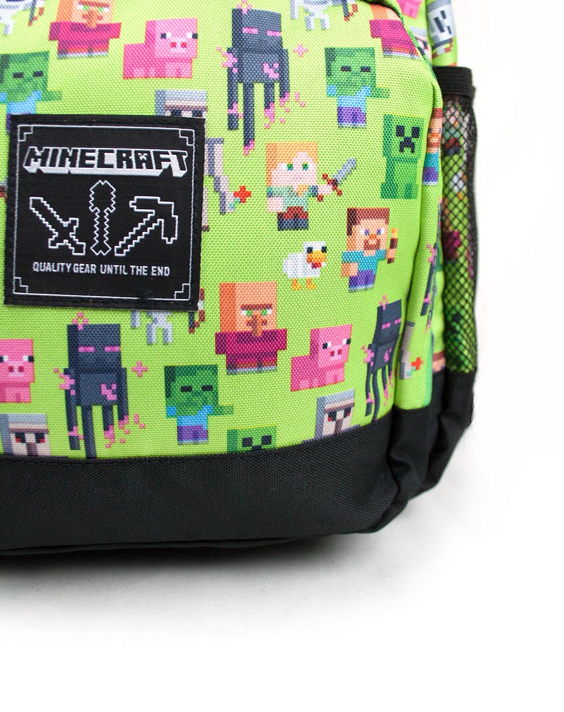 Minecraft Steve Overworld Sprites Green Backpack Polyester Rucksack