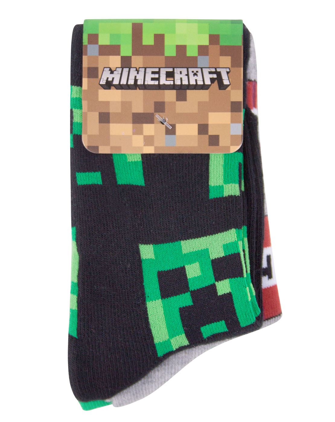 Minecraft Creeper Assorted 3 Pack Boy's Socks Kids Creeper TNT eBay