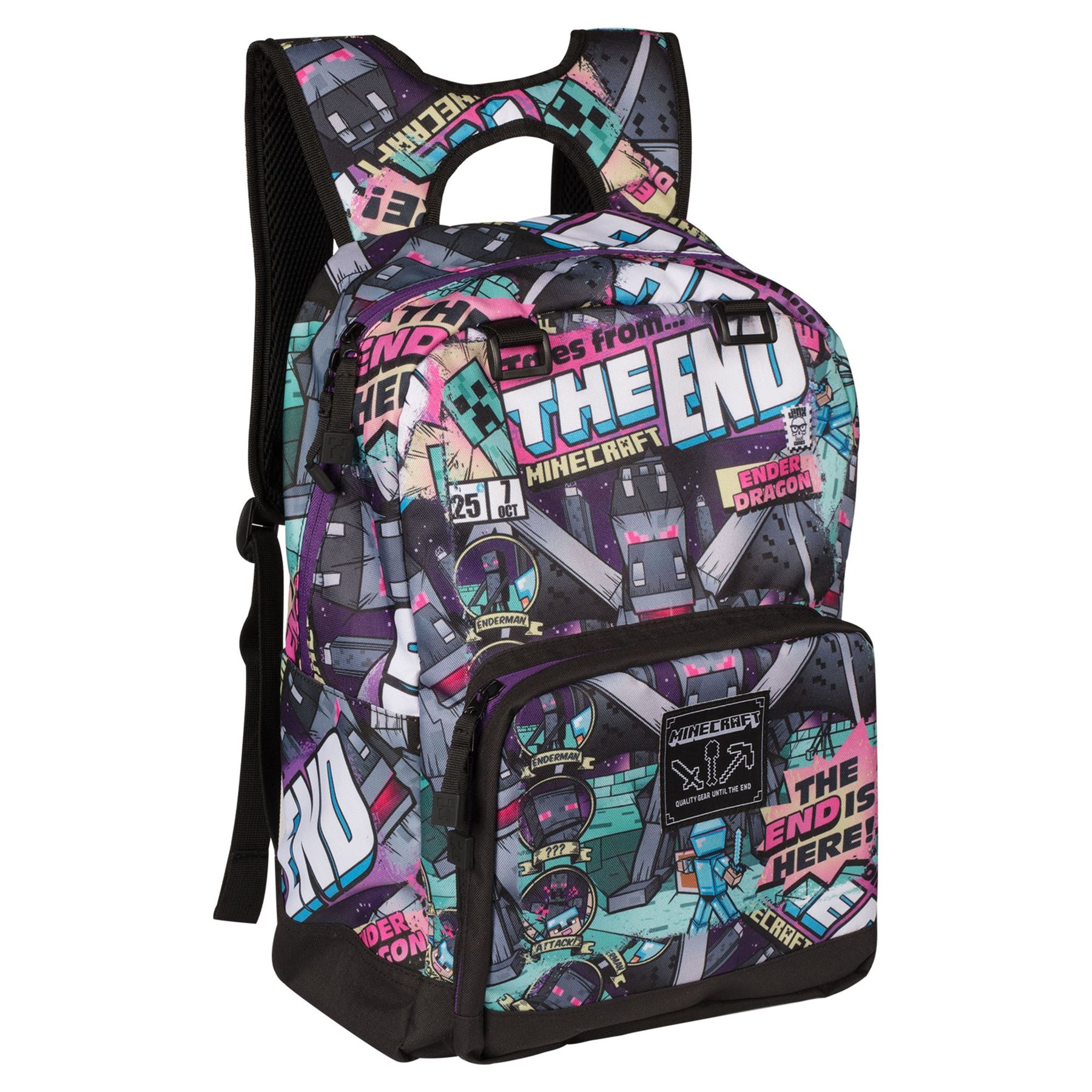 Minecraft Tales From The End Ender Dragon Enderman Kids Backpack School