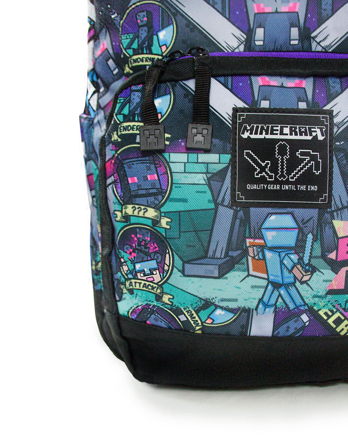 Minecraft Backpack School Bag (Steve Overworld, Sprites, Tales from the