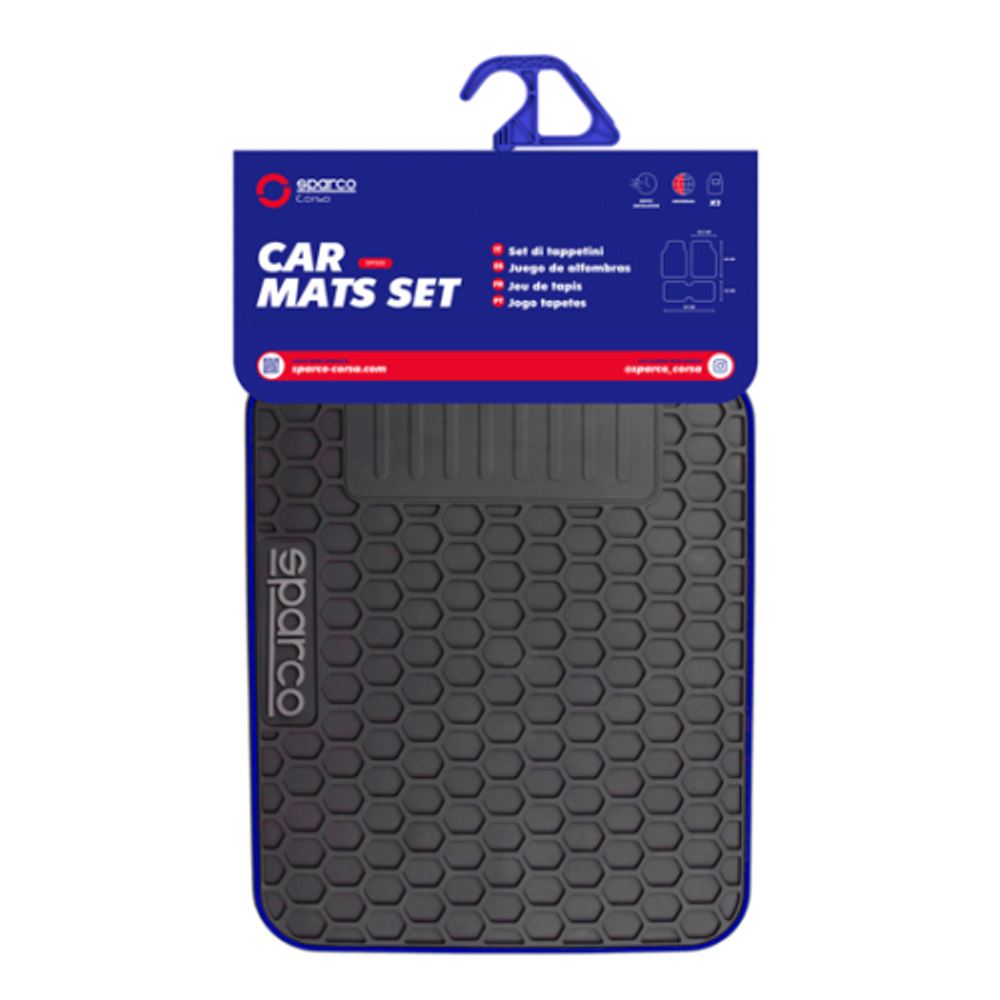 Rubber Car Mats To Fit Infiniti Qx30 Sparco Heavy Duty Set of 4 - Picture 3 of 10