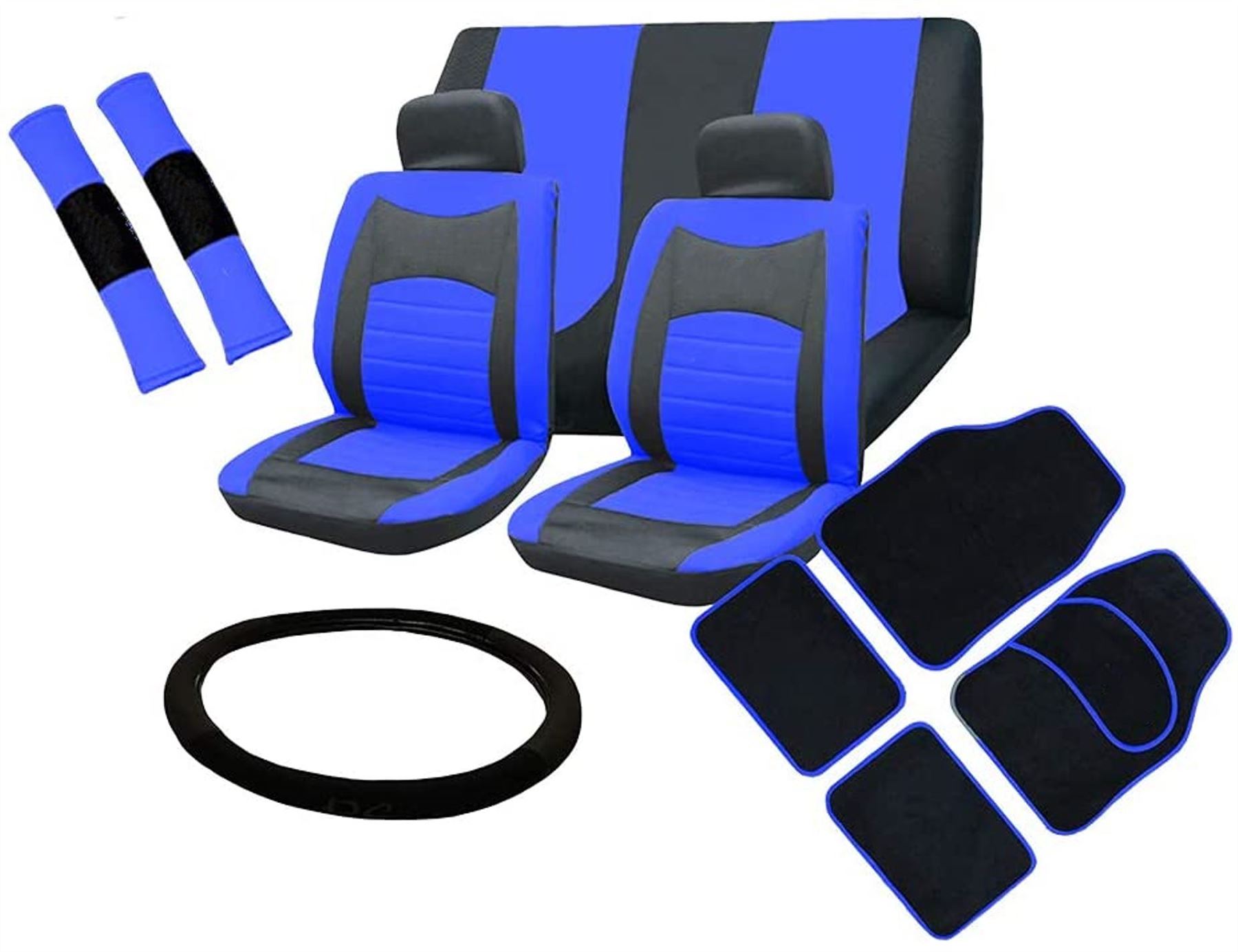 The Urban Company 15-Piece Car Seat Cover Set In Pink – For Mitsubishi Colt, Includes Mats & Steering Cover