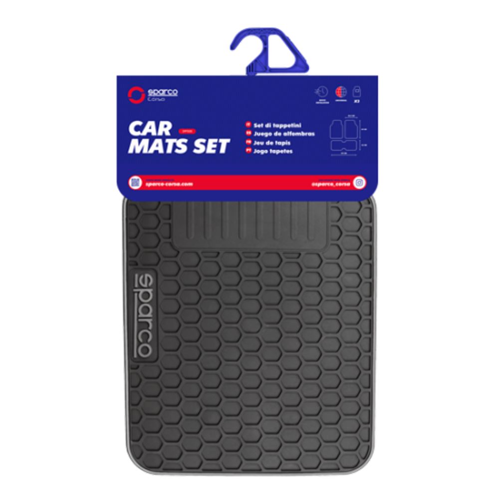 Rubber Car Mats To Fit Infiniti Qx30 Sparco Heavy Duty Set of 4 - Picture 6 of 10