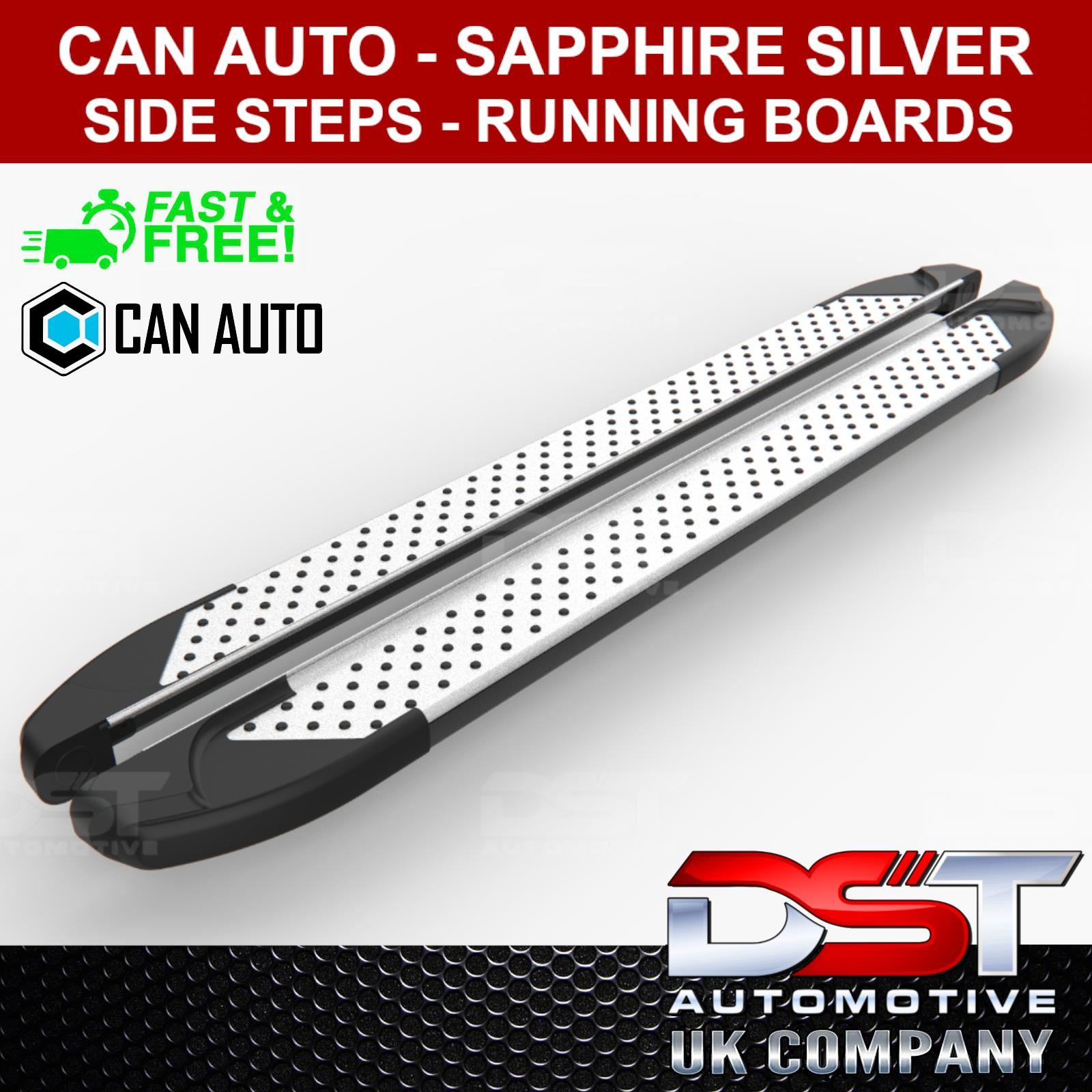 TURTLE Side Steps For Hyundai Tucson (JM) 2004-2009 – Brilliant Silver Finish, Aluminum With ABS