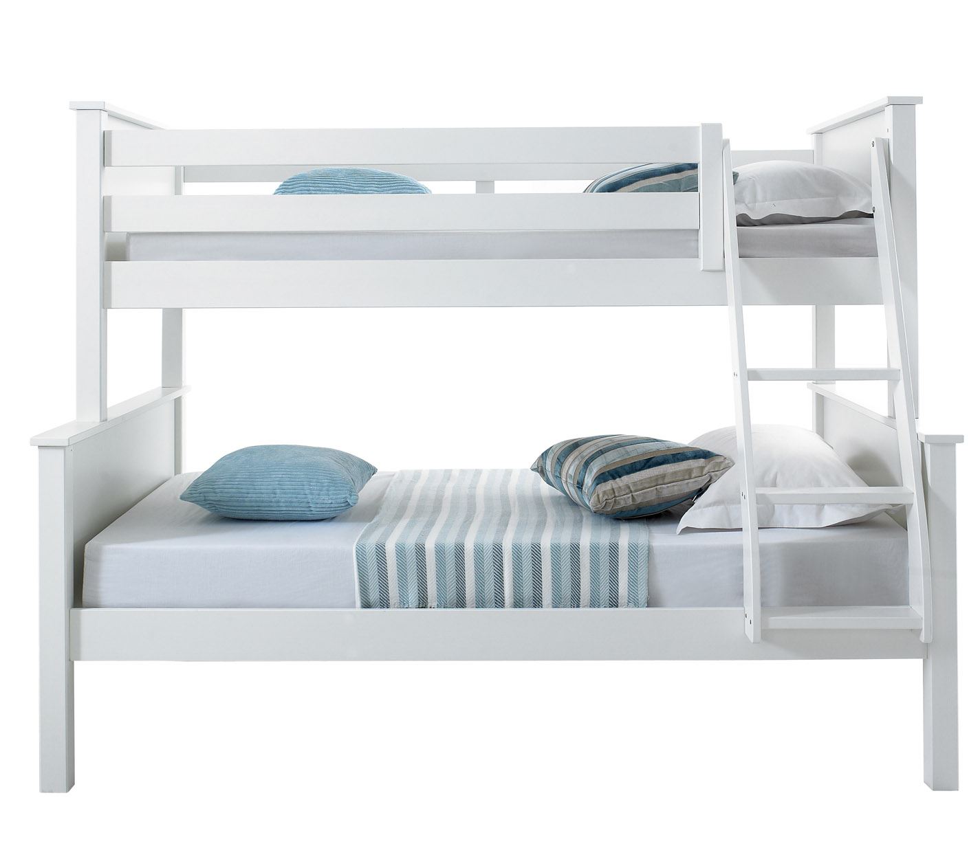 Happy Beds Vancouver 4FT Bunk Bed Triple Sleeper Solid Pine Mattresses