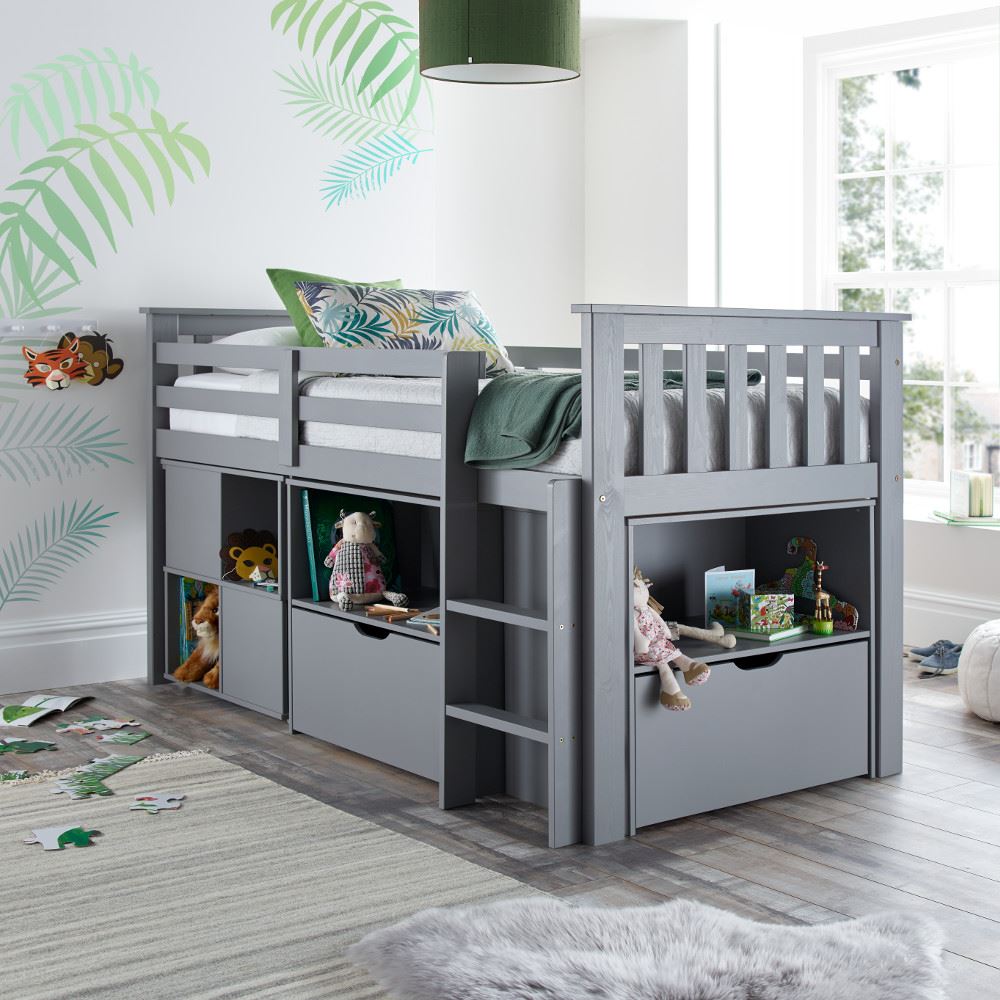 single mid sleeper bed with storage