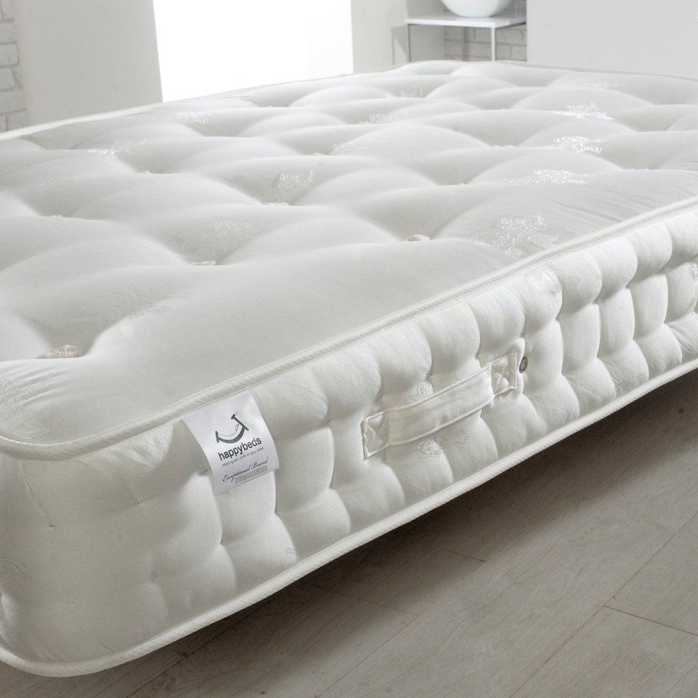 Happy Beds Mattress 4ft6 Double Organic 1400 Pocket Sprung Medium
