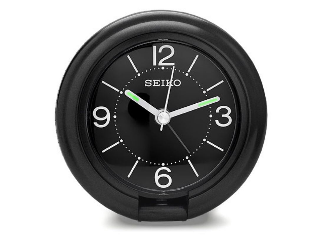 Seiko Black Folding Travel Alarm Clock eBay