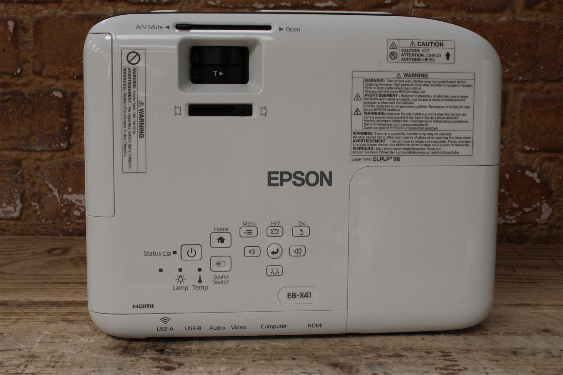 Epson H843B Projector 1024x768 3600 Lumens 29 Lamp Hours No Remote
