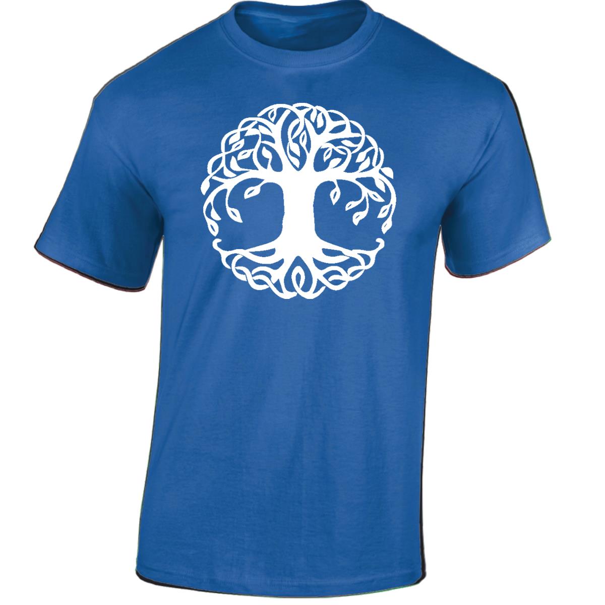 Yggdrasil Tree T-Shirt Tree of Life Celtic Tribal Tattoo Oak Mens Unisex Tops - Picture 42 of 50