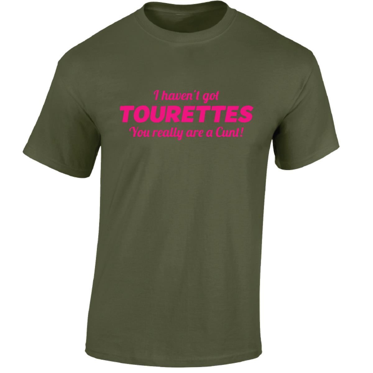 Tourettes C**t Funny Adult Humour Slogan Joke Men Women Unisex Gift Cool Tshirt - Picture 24 of 48