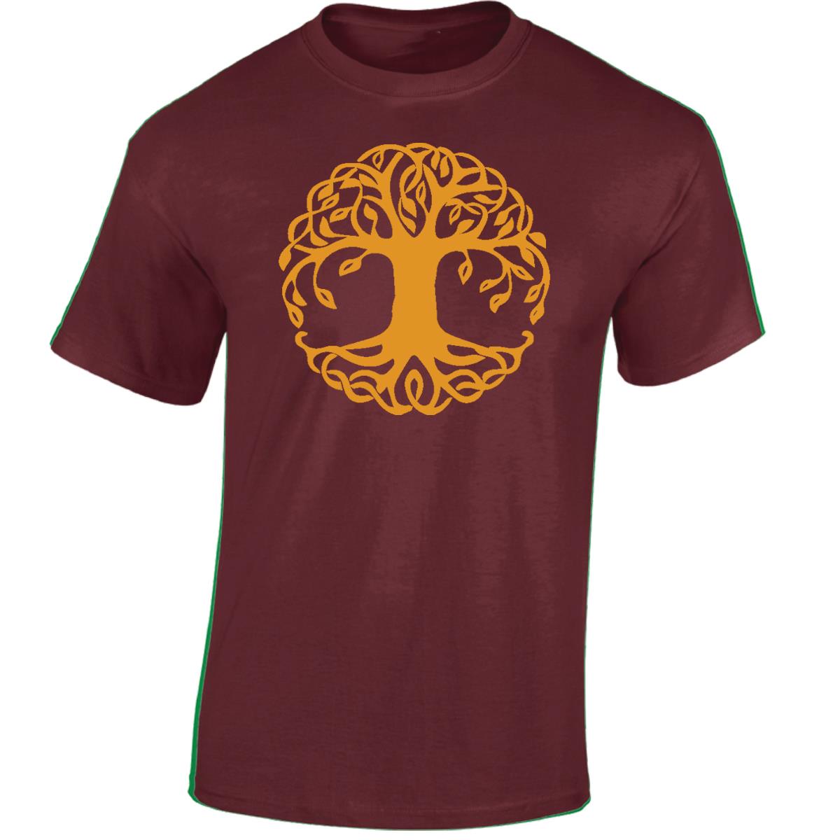 Yggdrasil Tree T-Shirt Tree of Life Celtic Tribal Tattoo Oak Mens Unisex Tops - Picture 20 of 50