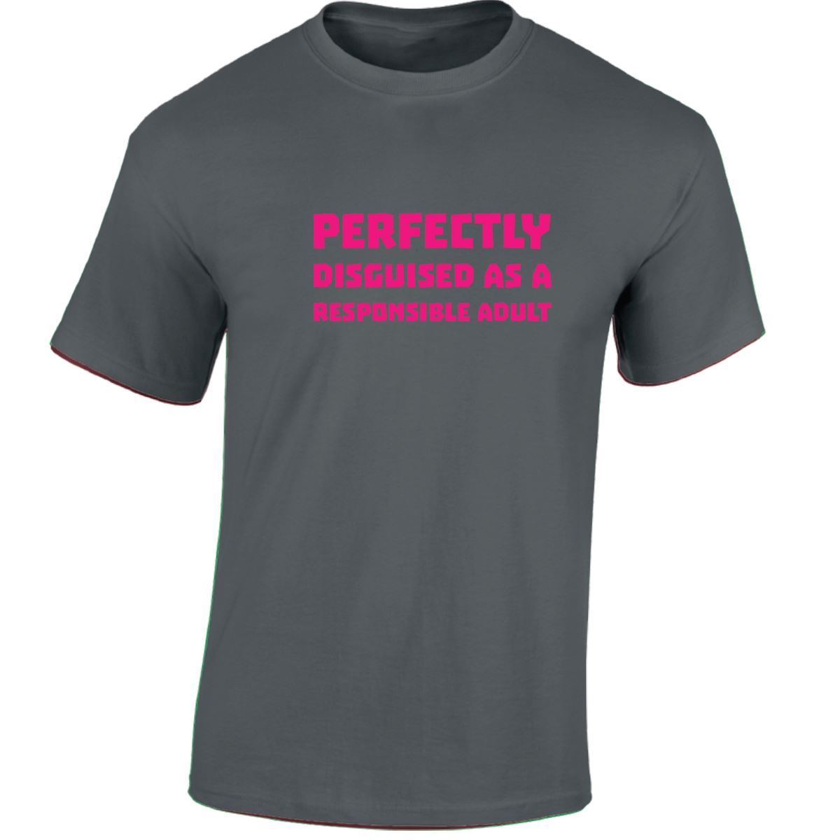 Perfectly Disguised As A Responsible Adult Funny Mens Womens T shirt Slogan Tee - Picture 8 of 48